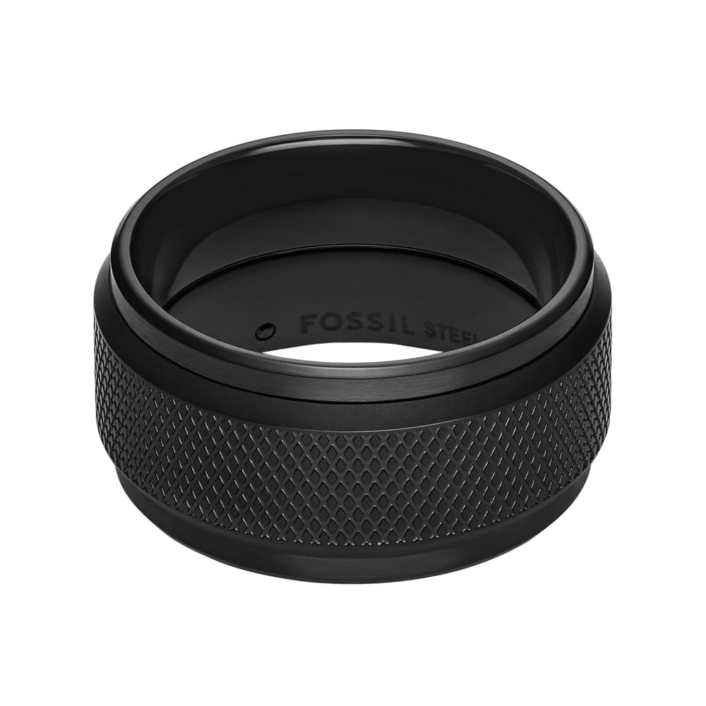 🔥 Angebot: Fossil Herrenring Knox Spinner Edelstahl schwarz, JF048240019 Angebot bei HelloDeals
