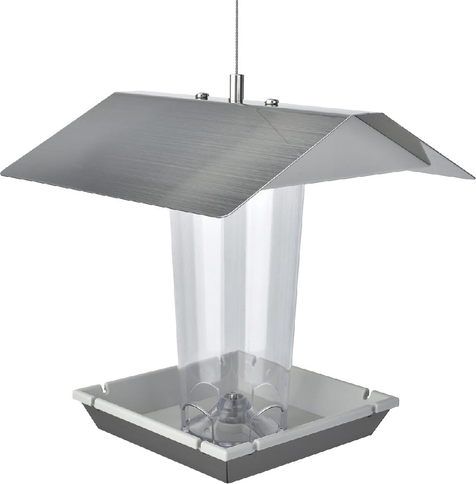 🐦🏡 Super Deal: MeLiTec Vogelfutterhaus VH07 Edelstahl, hängend eckig 🏡🐦 Angebot bei HelloDeals