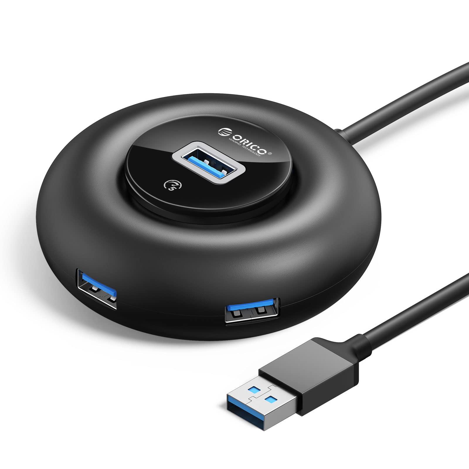 🔌 ORICO USB 3.0 Hub, 4 Port Verteiler Mit Extra Netzteil für MacBook, Mac Pro/Mini, iMac, XPS, Surface Pro, Notebook PC, Flash Drives, Mobile HDD und Mehr 0.3m YX - Angebot Angebot bei HelloDeals