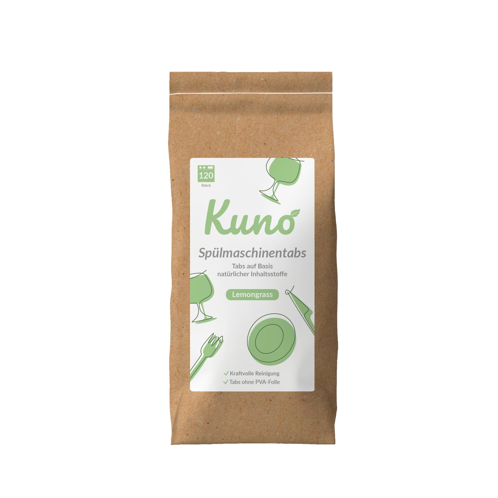 🌿🍋 Kuno Spülmaschinentabs - 120 Tabs - Biologisch abbaubar und ohne Plastik 🌿🍋 Angebot bei HelloDeals