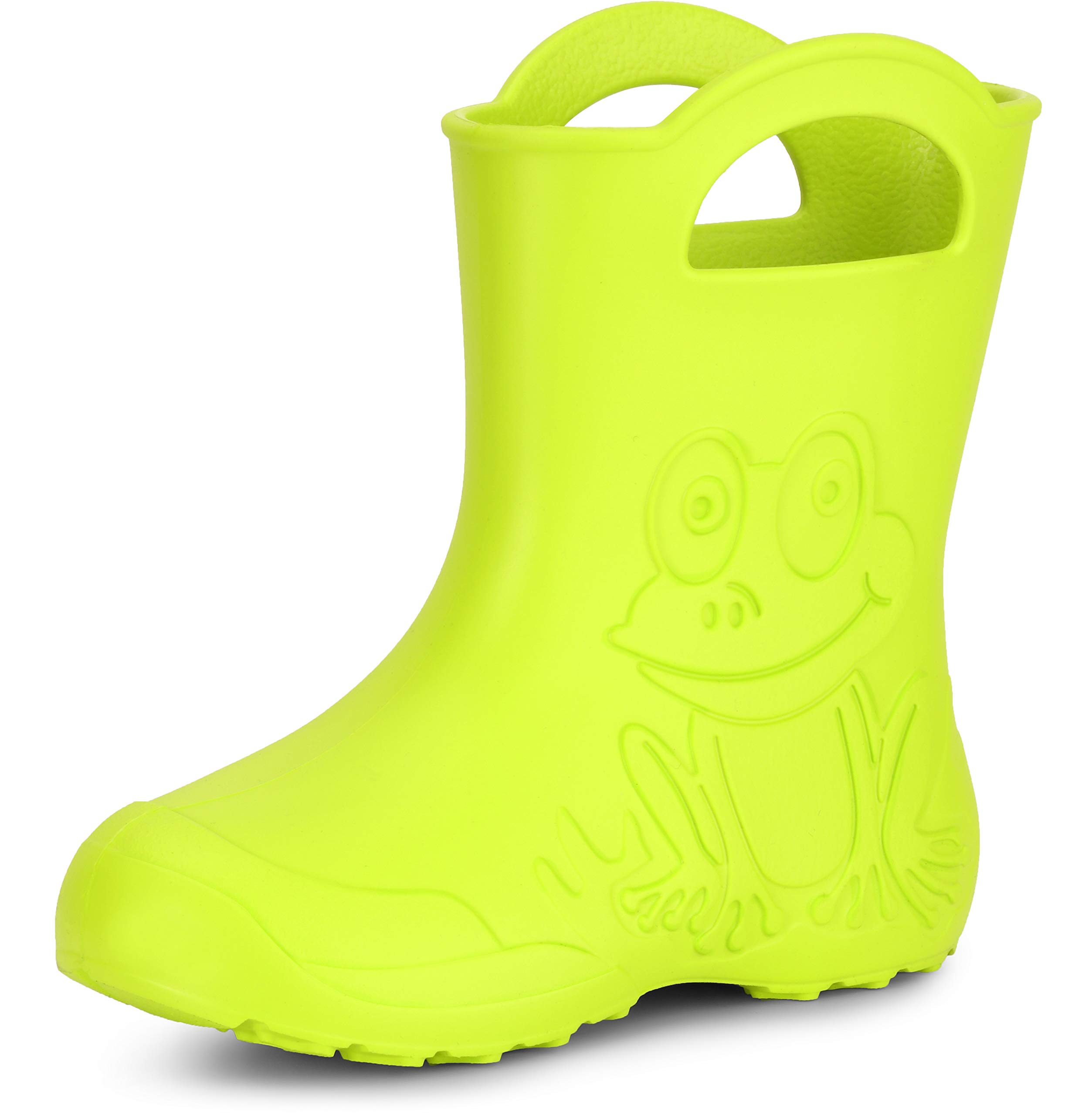 🌈 Ladeheid Eva federleichte Kinder Gummistiefel für Jungen und Mädchen 🌧️ Regenschuhe Bequeme und wasserdichte Regenstiefel Kinder LA-CA-01 24/25 EU Limone Angebot bei HelloDeals