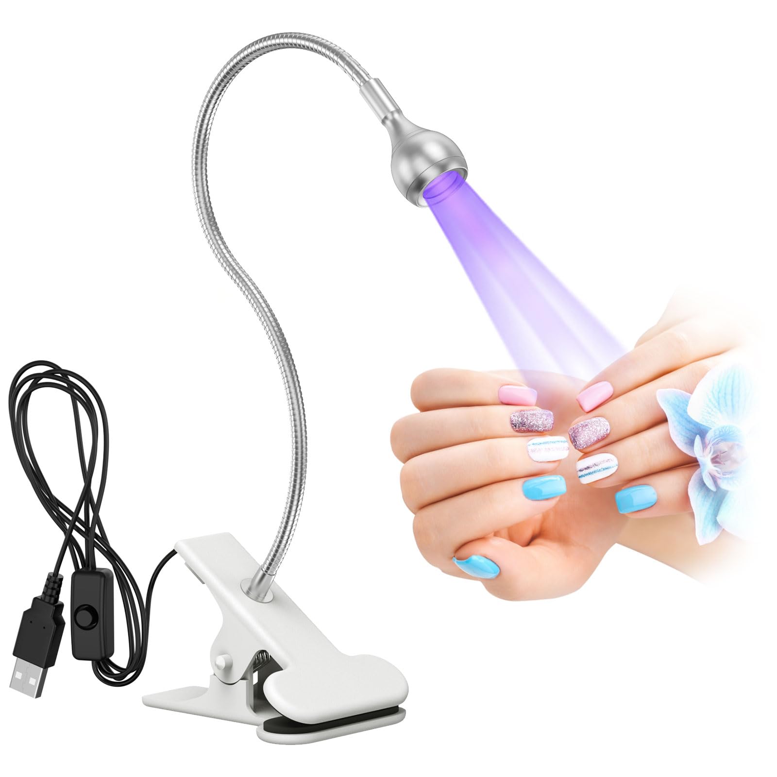 đ UV Lampe fĂŒr GelnĂ€gel: AISEELY Drehbare 3W USB LED Gel Nagellampe đ Angebot bei HelloDeals