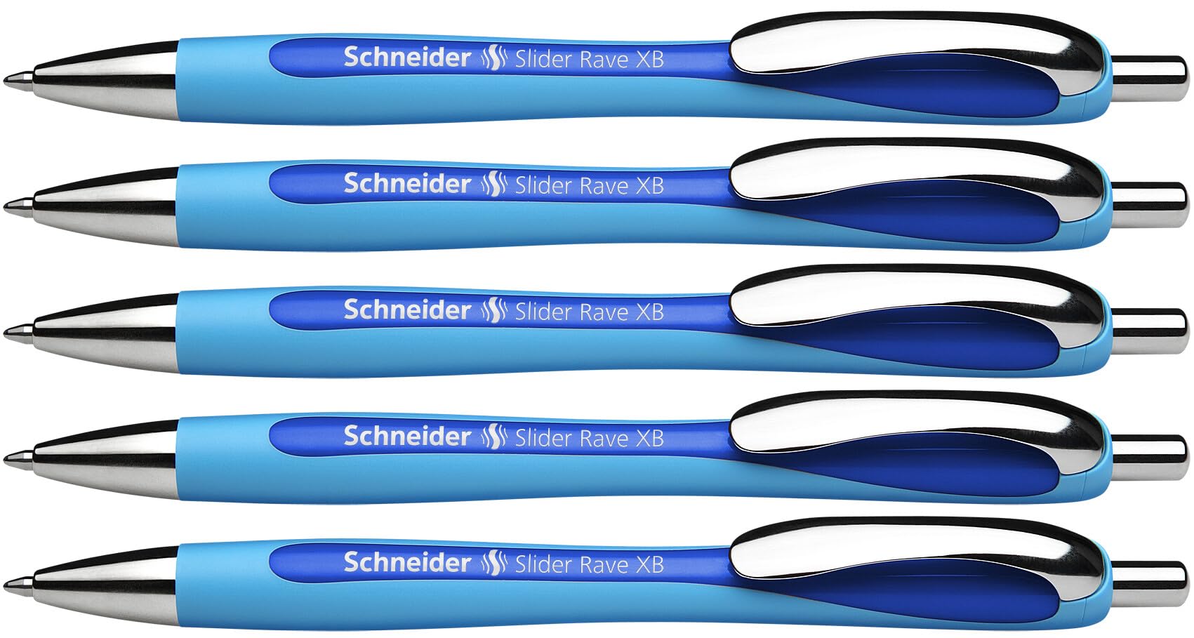 🖊️📚 Schneider 132503 Slider Rave XB Kugelschreiber (5 Stück, blau) - Deal! Angebot bei HelloDeals