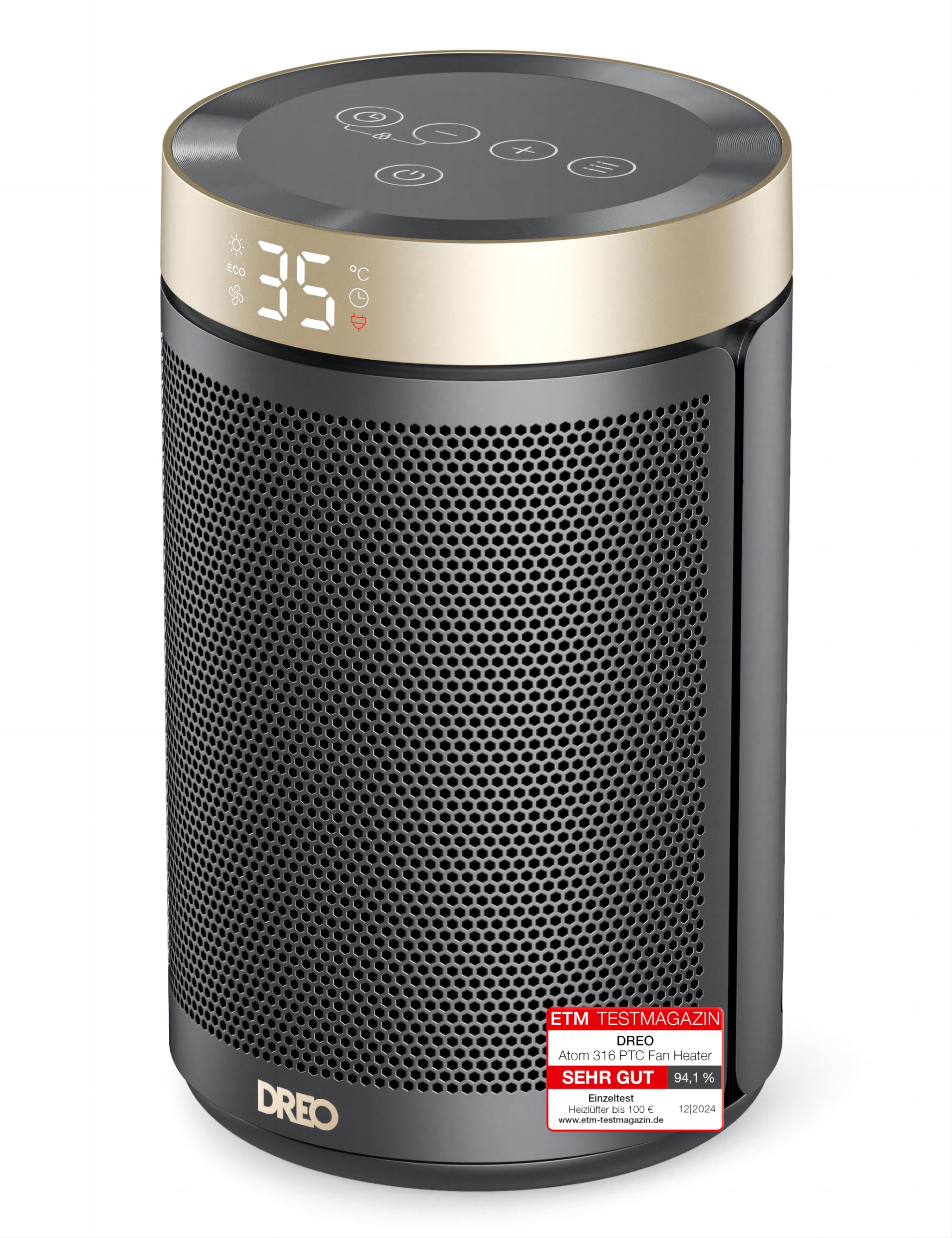 Dreo Energiesparender Heizlüfter 🌡️ 34 dB Leiser 1500W Elektrischer PTC Keramik 🔥 Angebot bei HelloDeals