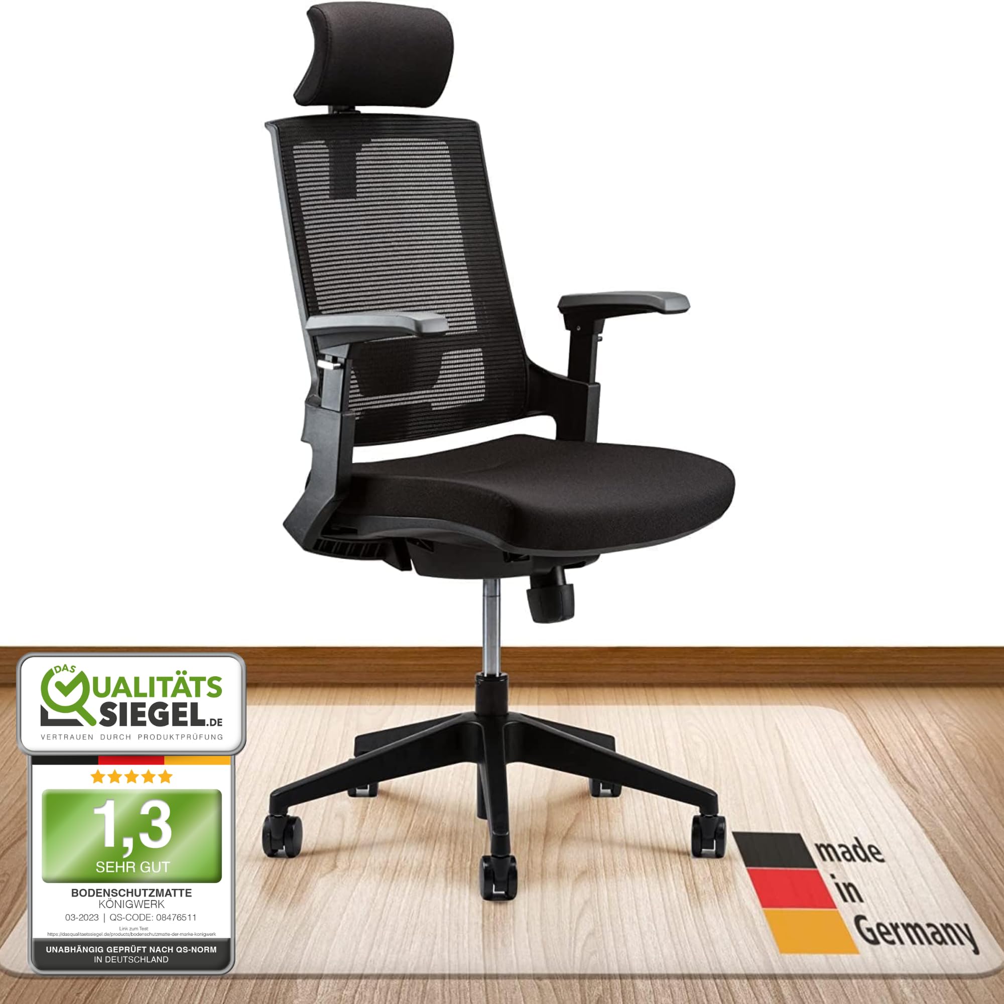 Bodenschutzmatte Bürostuhl - Transparente Unterlage in milchweiß Angebot bei HelloDeals