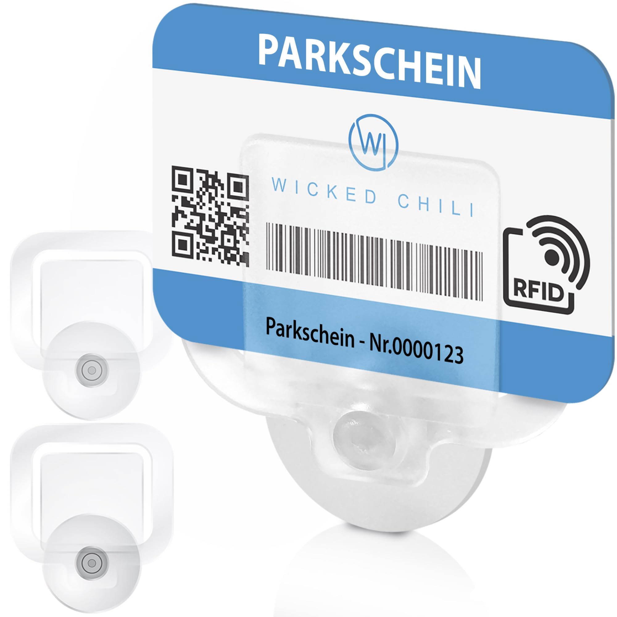 🚗 Wicked Chili 2er Set Parkausweis Auto Halterung 🅰️🅱️ Windschutzscheibe mit 30mm Saugnapf, Made in Germany 🇩🇪 Transparent, 2X 🛒 Angebot bei HelloDeals