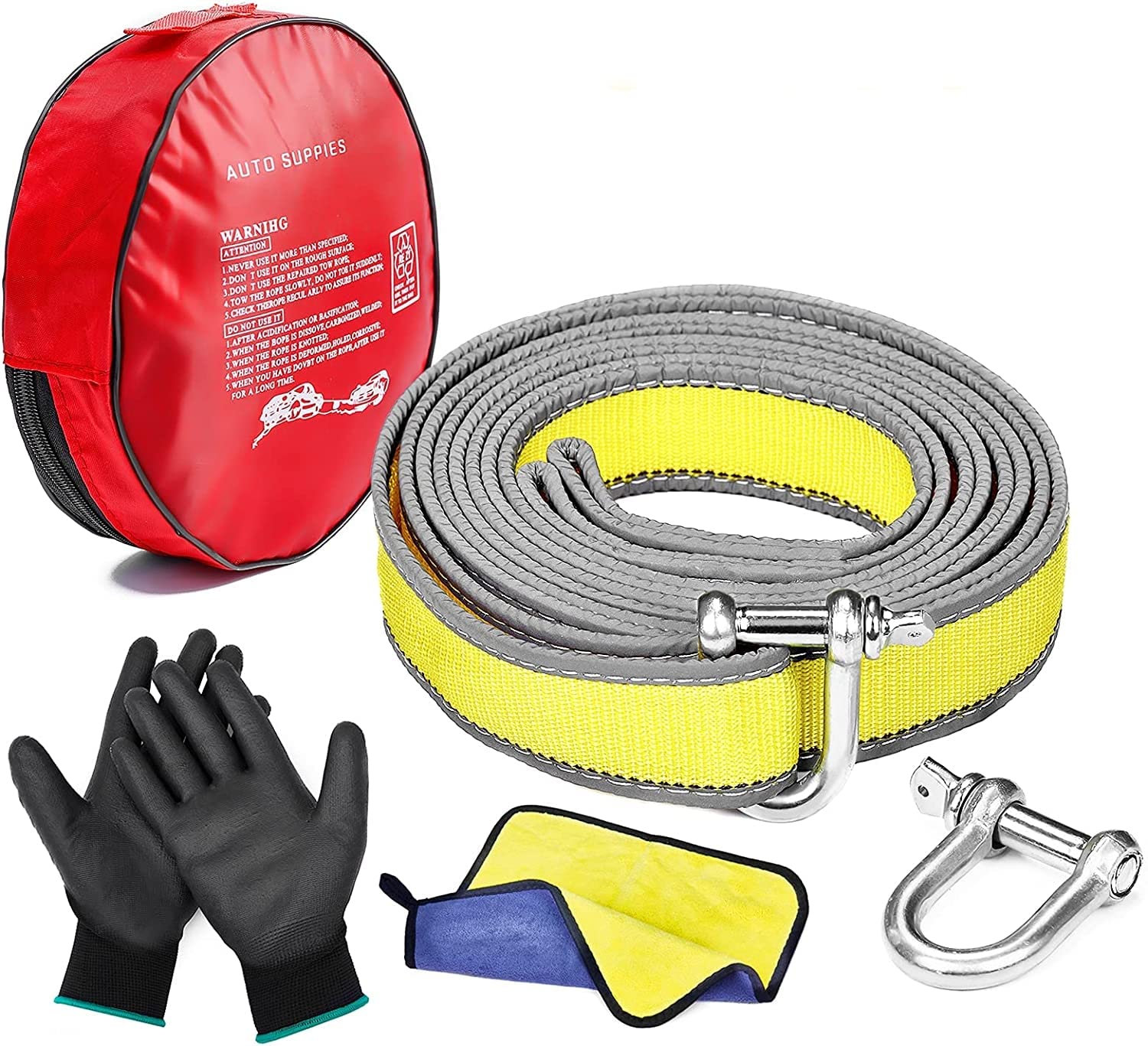 🚗 ZOVHYYA Abschleppseil 5M x 5CM 9T 🚗 Angebot bei HelloDeals