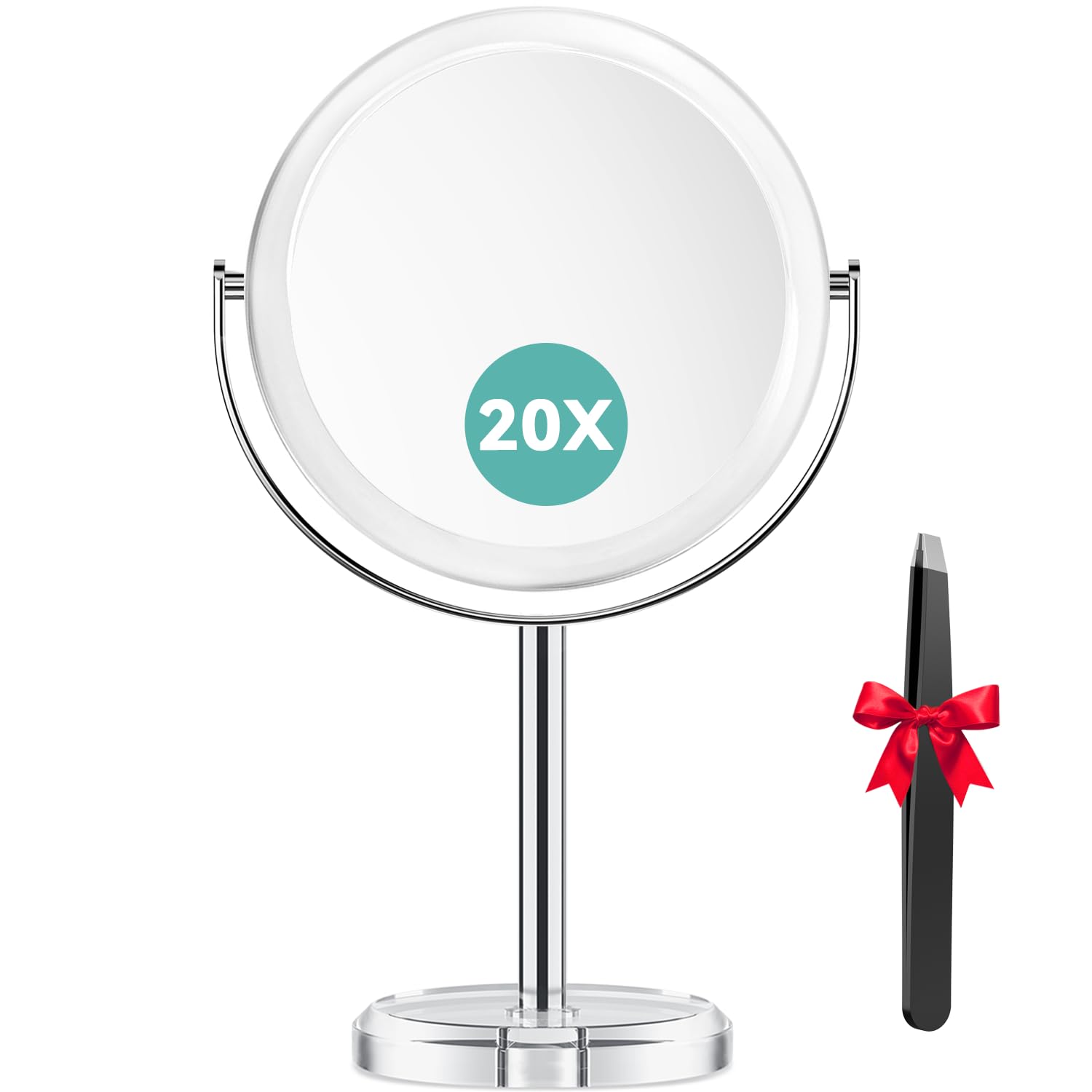 Auxmir Kosmetikspiegel Doppelseitig 1X/20X Vergrößerung 🔎💄👜 Angebot bei HelloDeals