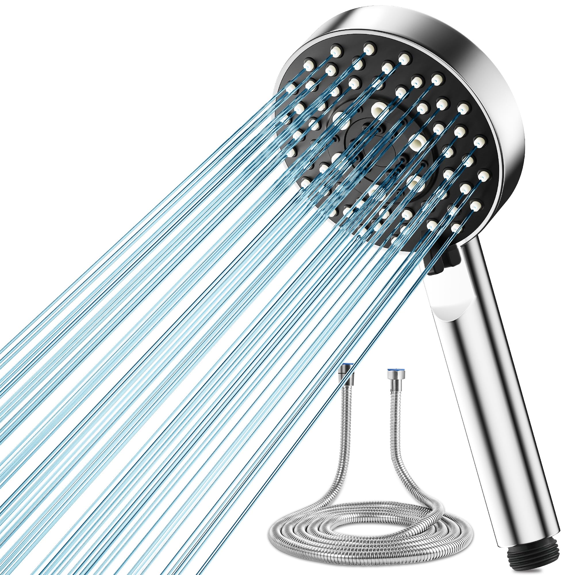 🚿 Magichome Duschkopf mit Schlauch 2M, Hochdruck Duschkopf mit 5 Sprühmodi Turbolader-Design Schwarz 🚀 Angebot bei HelloDeals