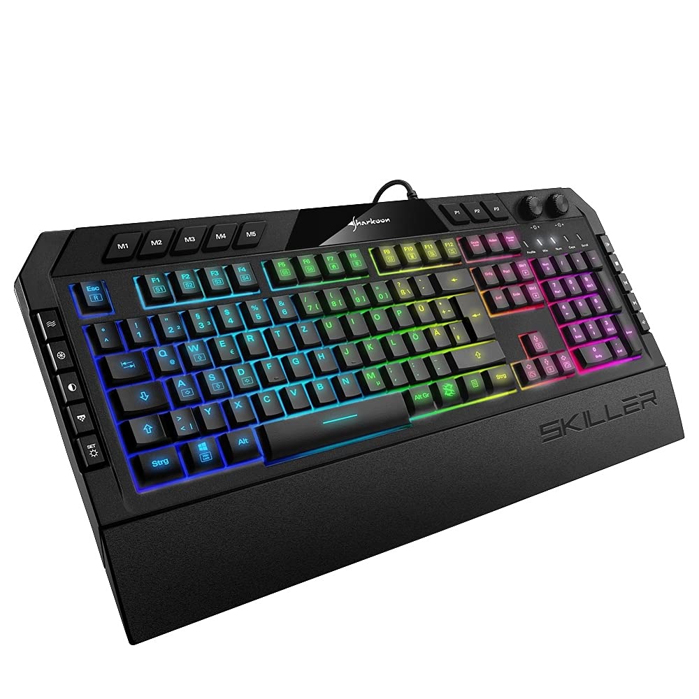 🎮 Sharkoon Skiller SGK5 Gaming Tastatur DE Layout 🌈 Angebot bei HelloDeals