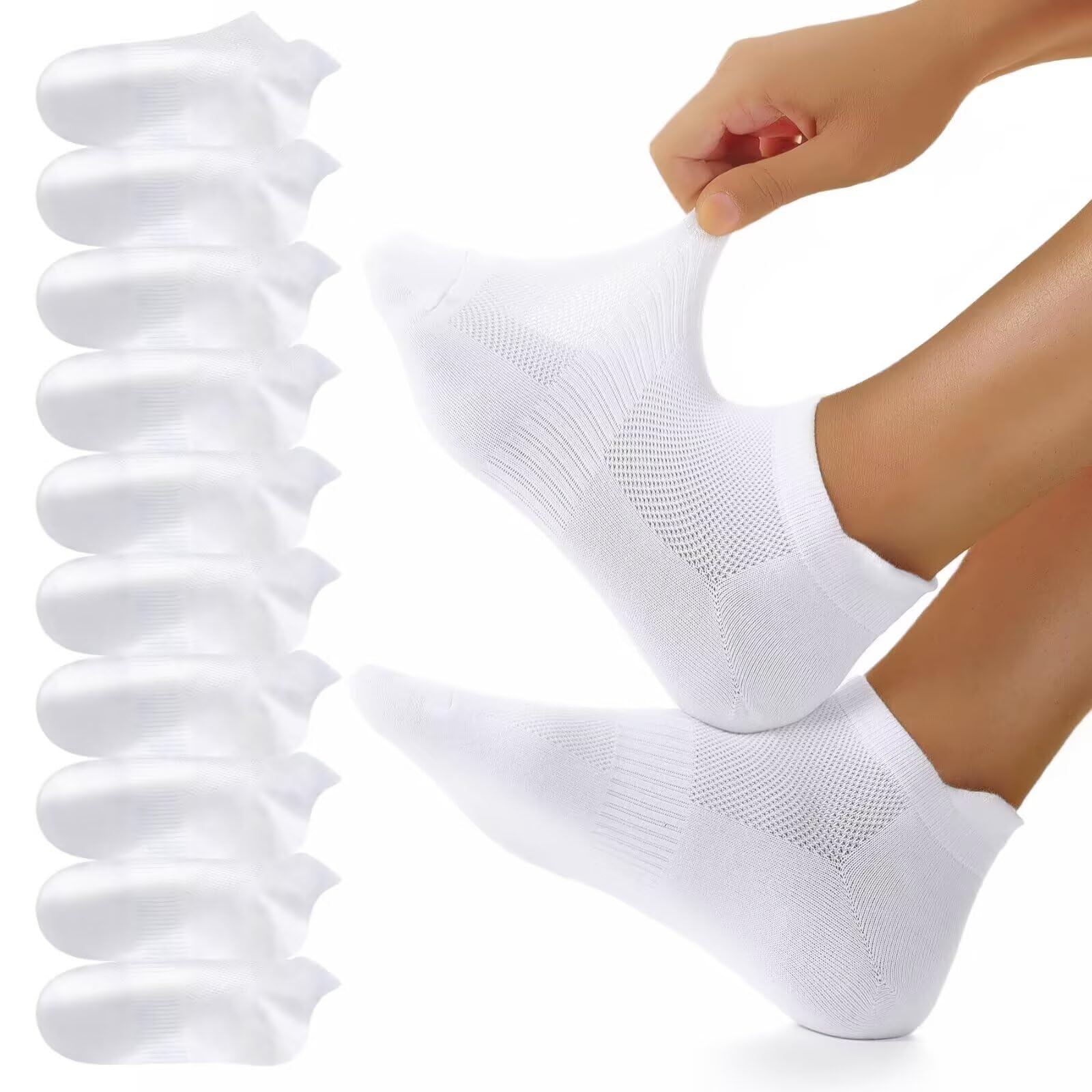 🧦 YouShow 10/20 Paar Sneaker Socken Herren Damen, Atmungsaktive Baumwolle Socken Angebot bei HelloDeals