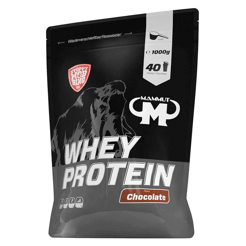 Mammut Nutrition Whey Protein Pulver Chocolate 1kg 🍫 27g Protein pro Portion Angebot bei HelloDeals