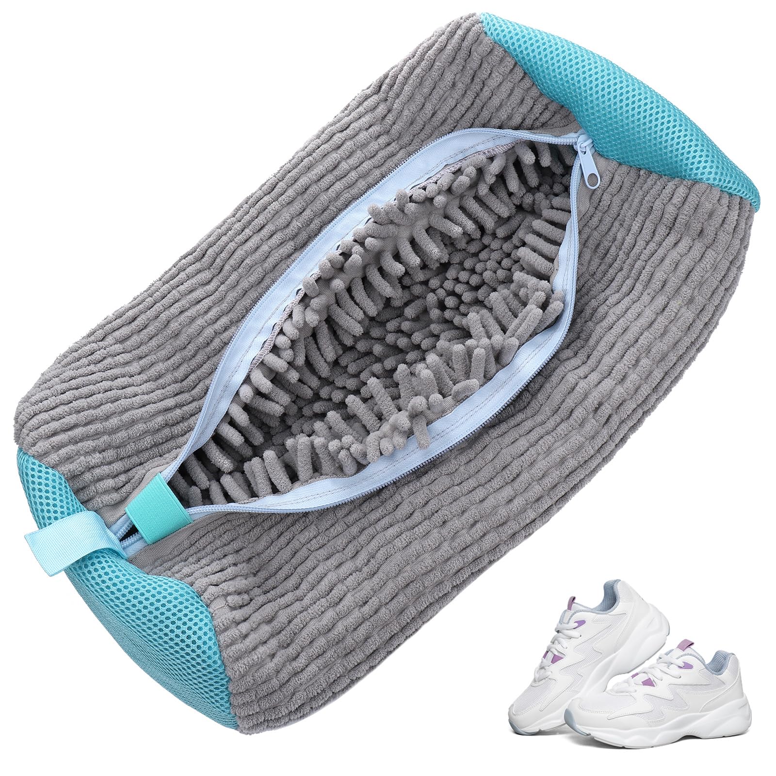 đđ§Œ Kssvzz Schuhwaschbeutel Waschmaschine, Wiederverwendbar Schuhbeutel Waschmaschine, WĂ€schesack Schuhe mit ReiĂverschluss (Grau) - Angebot Angebot bei HelloDeals