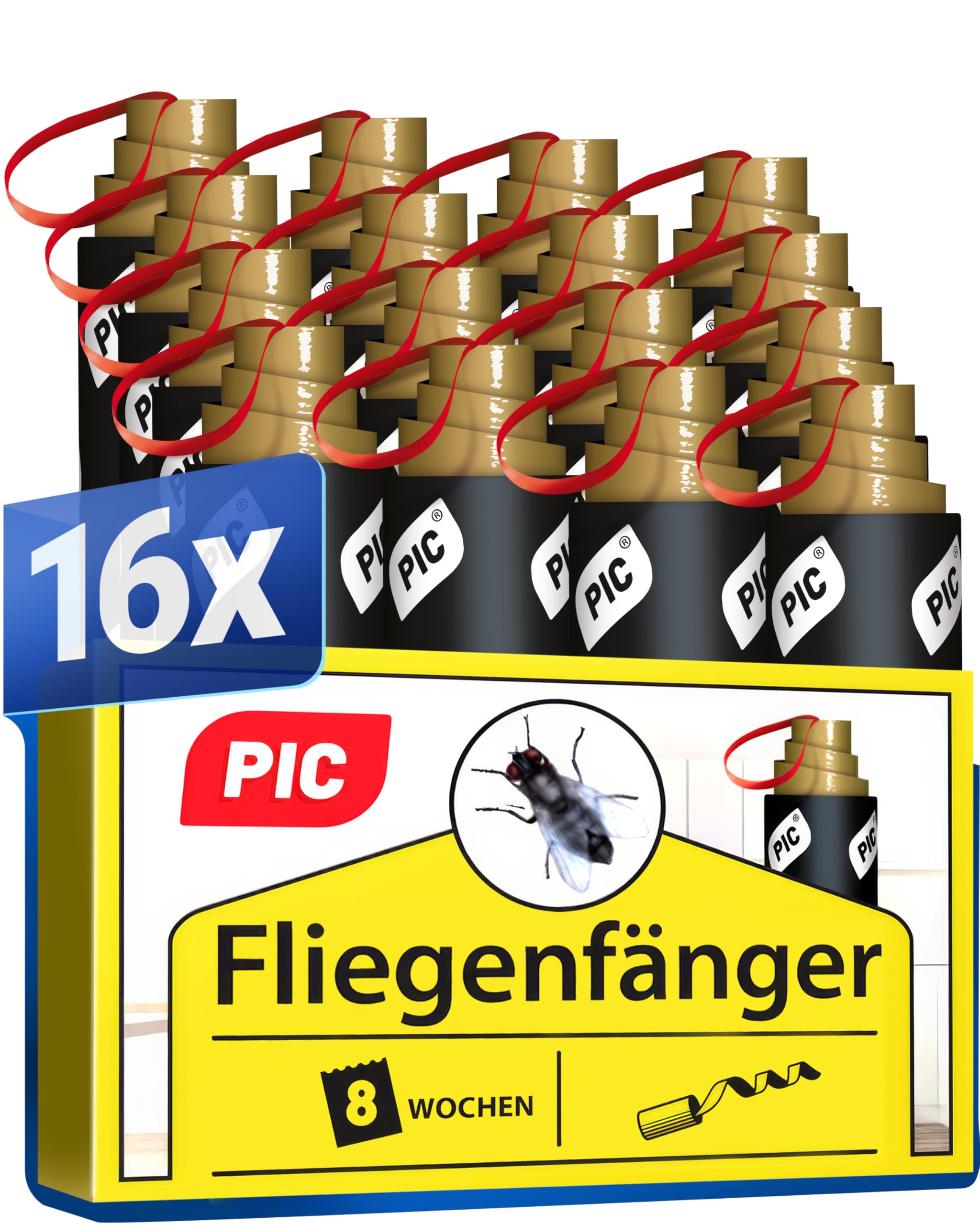 🦟🍎 PIC Fliegenfänger 16x - Umweltfreundliche und Giftfreie Fliegenfalle für den Innenbereich! 🌿 Angebot bei HelloDeals