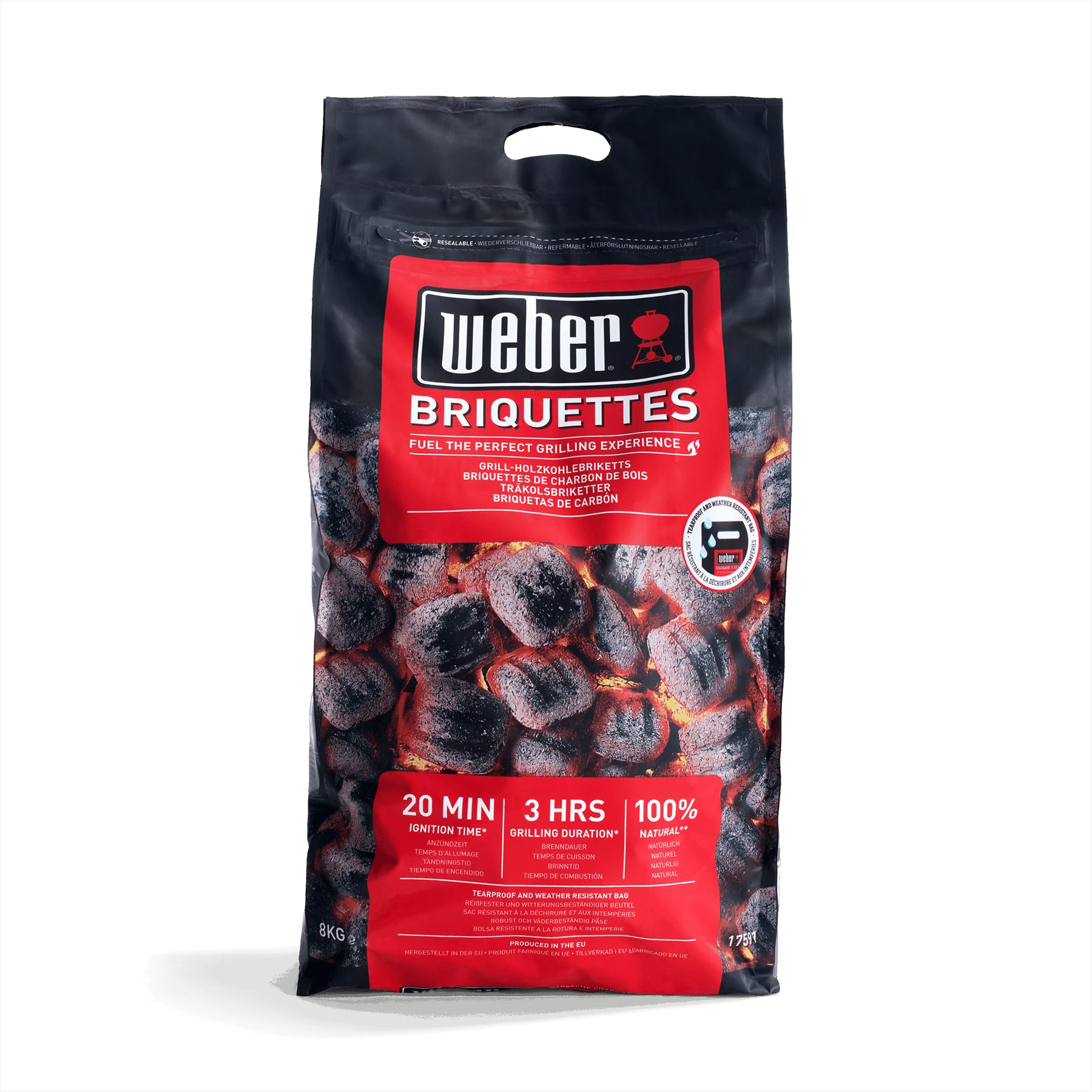 🔥 Weber Grill-Briketts (8kg Sack) für lange und konstante Glut! 🍖 Angebot bei HelloDeals