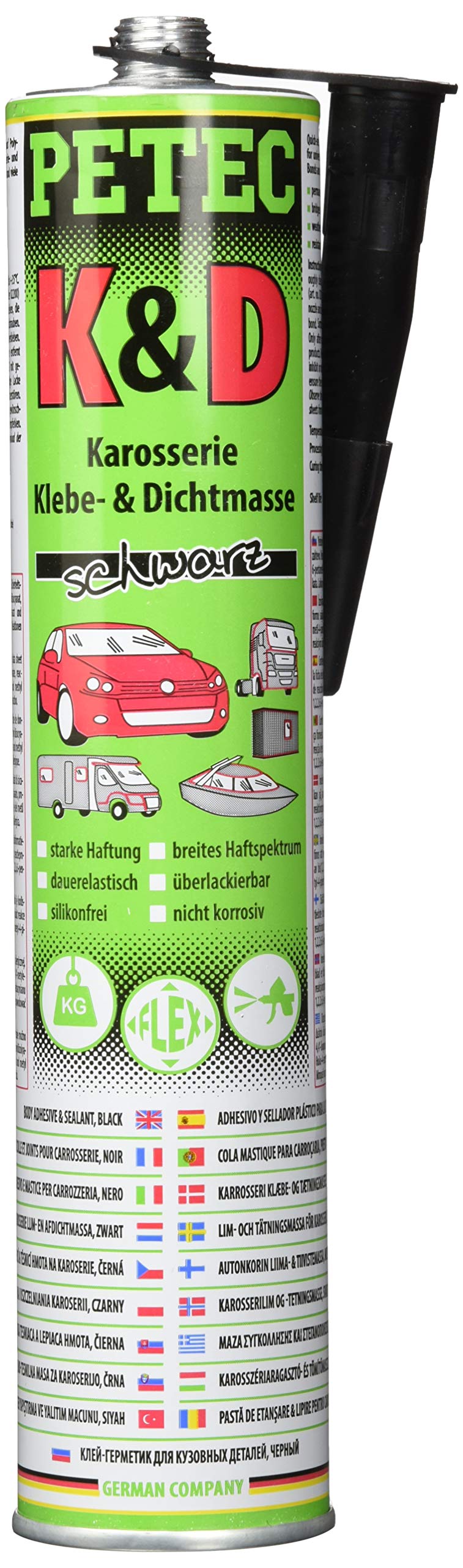 🔥 Spezialangebot: Petec 94730 K&D Karosserie Klebe und Dichtmasse in Schwarz, 310 ml Angebot bei HelloDeals