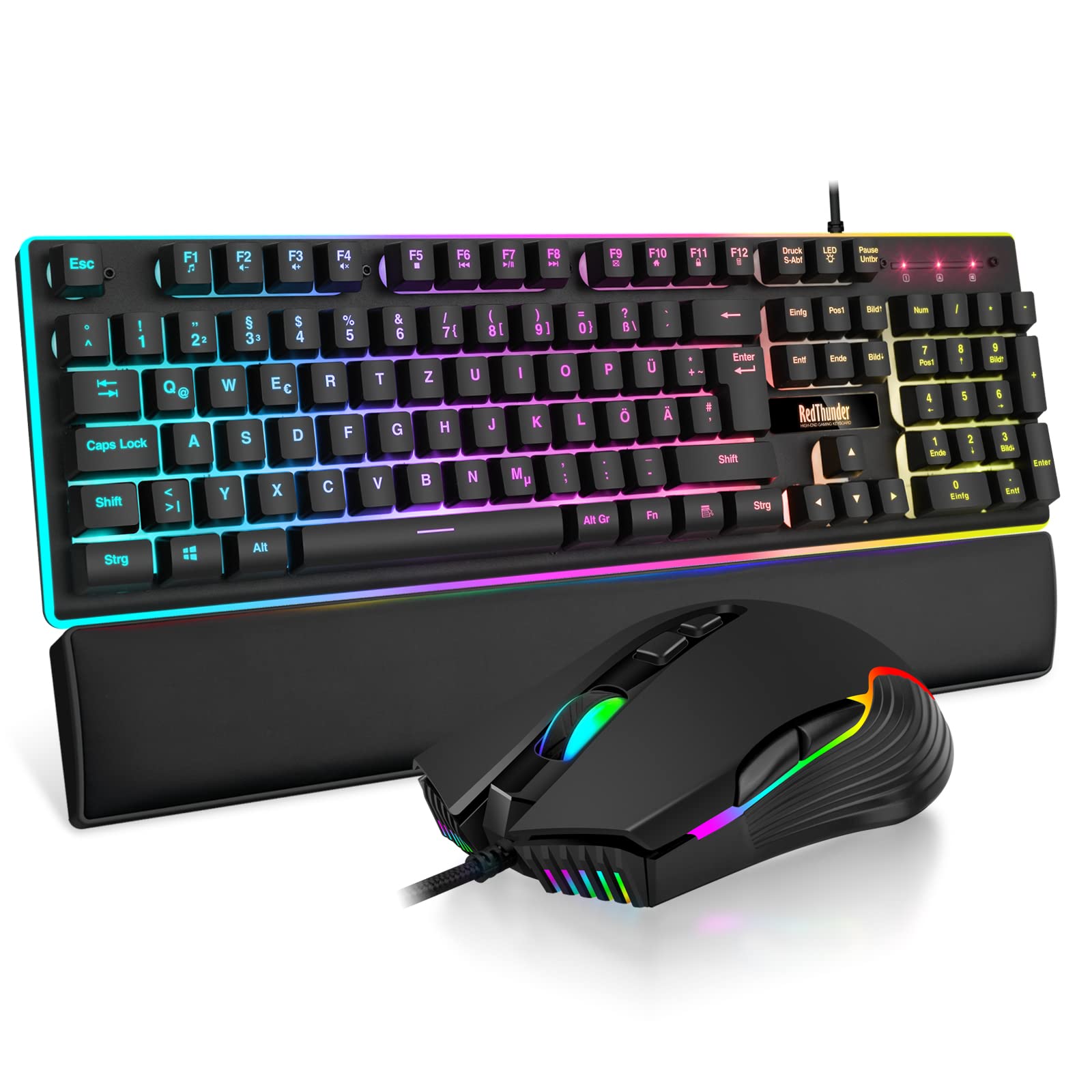RedThunder K10 Gaming Tastatur und Maus Set - Hochleistungs-Gaming-Zubehör für PC-Gamer! 🎮 Angebot bei HelloDeals