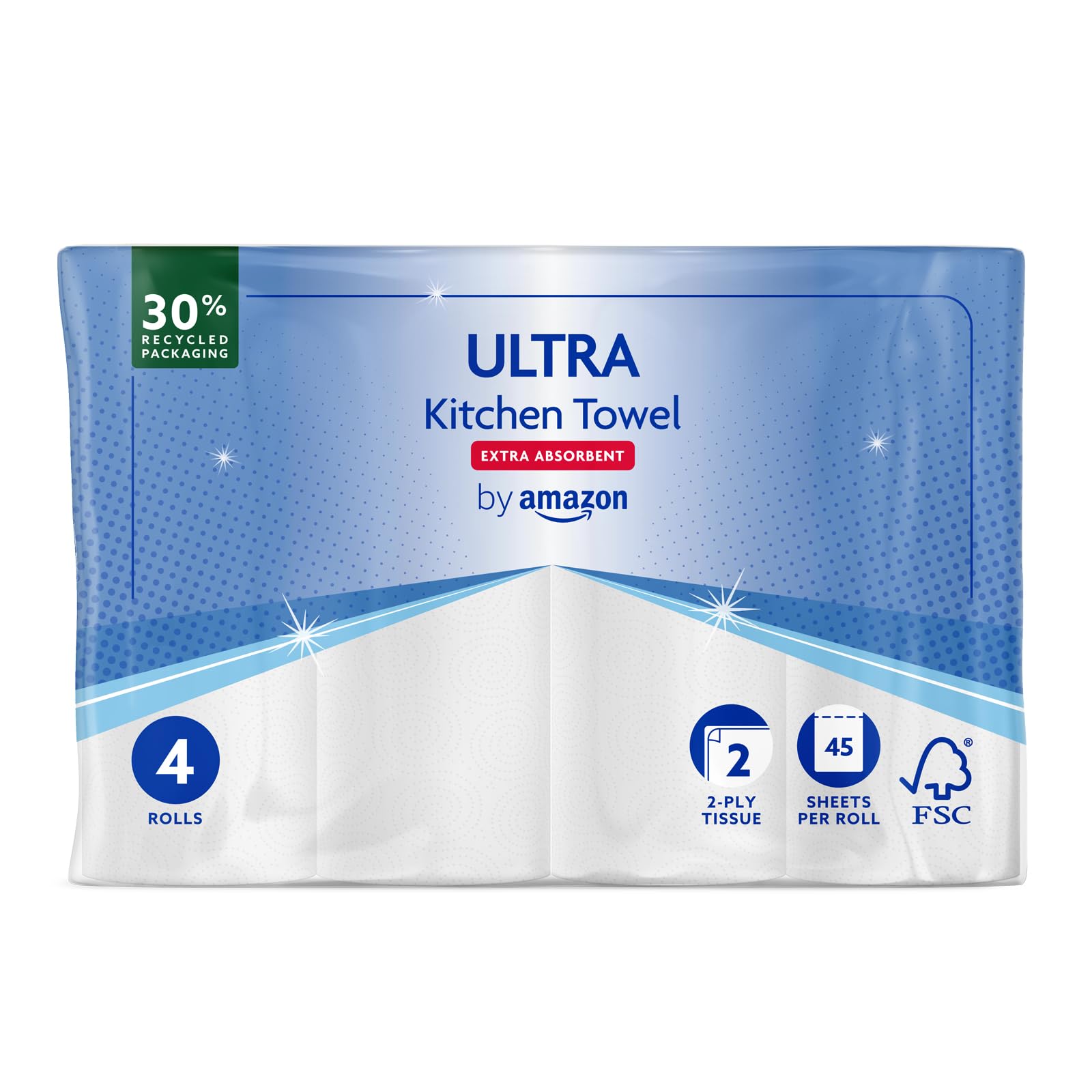 🌟ANGEBOT: Amazon ULTRA Küchenrolle, Extra Saugfähig, 4 Rollen (4 Rollen, 1-er Pack) 🌟 Angebot bei HelloDeals