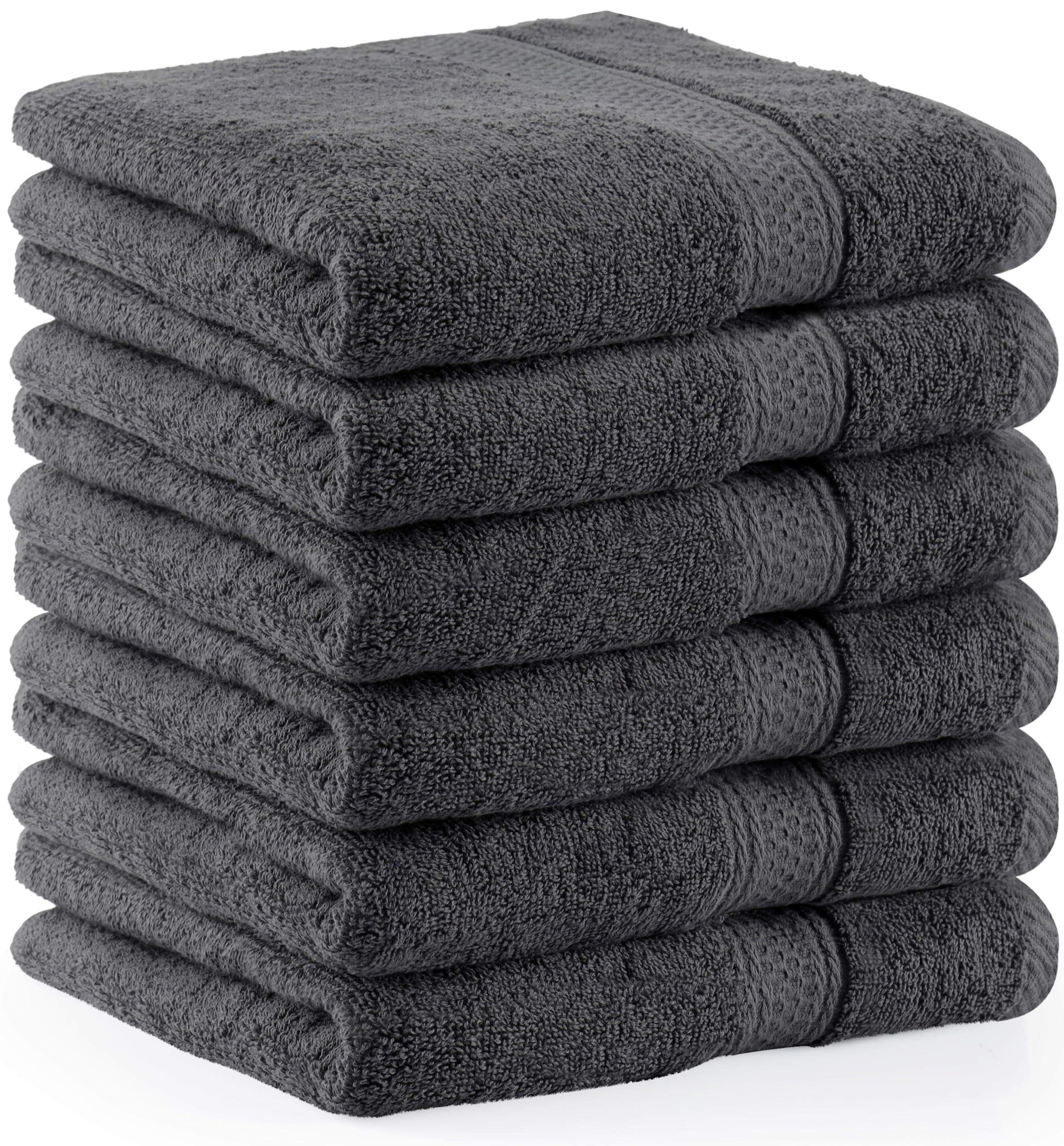 🌟 Utopia Towels - 6er Pack Frottee Handtücher 50x100 cm mit Aufhängeschlaufe Angebot bei HelloDeals