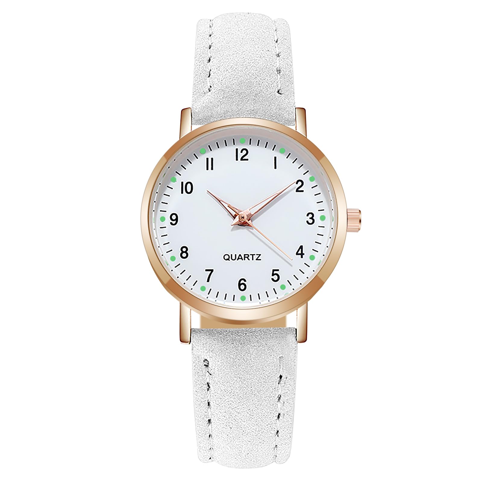 🌟 AOOSU Damenuhr Leder - Damen Analog Quarz Uhr mit Leder Armband Angebot bei HelloDeals