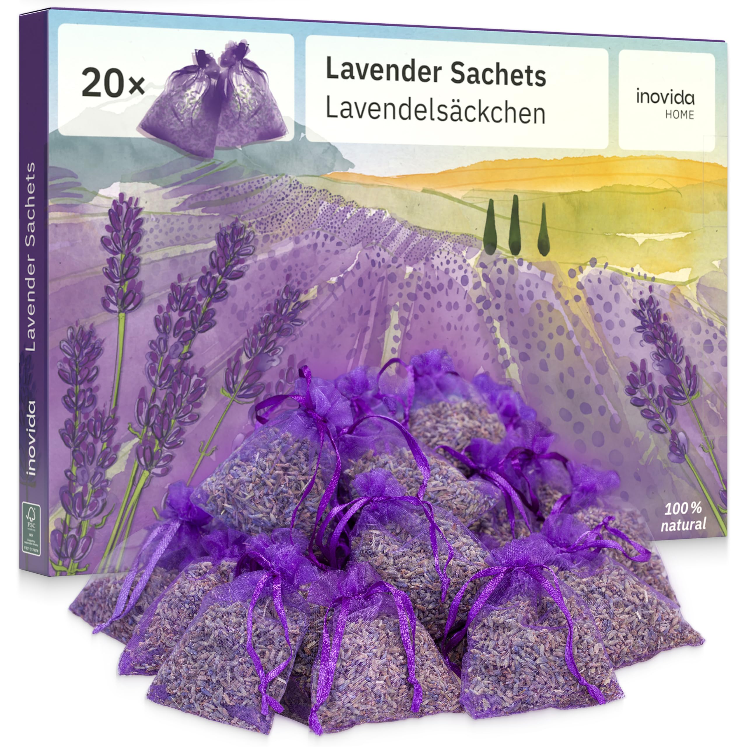 Lavendel Duftsäckchen Kleiderschrank: 20x Echter Lavendel getrocknet Angebot bei HelloDeals