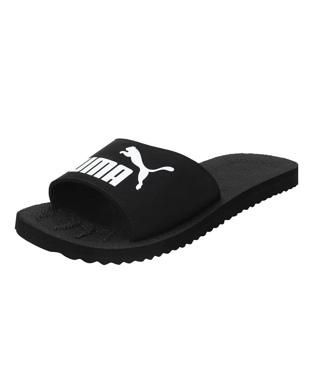 🌟 PUMA Unisex Adults' PURECAT Slides 39 EU Black White Angebot! 🌟 Angebot bei HelloDeals