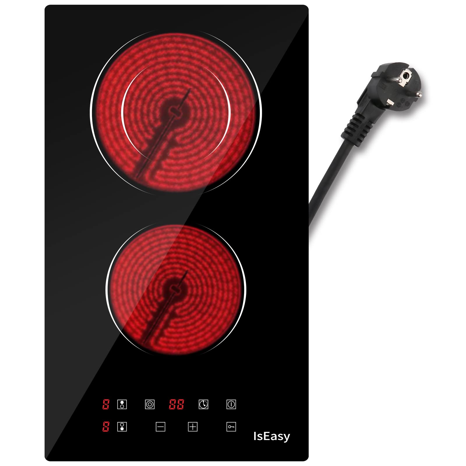 Domino Glaskeramikkochfeld 2 Zonen mit 9 Leistungsstufen 🍳 Angebot bei HelloDeals