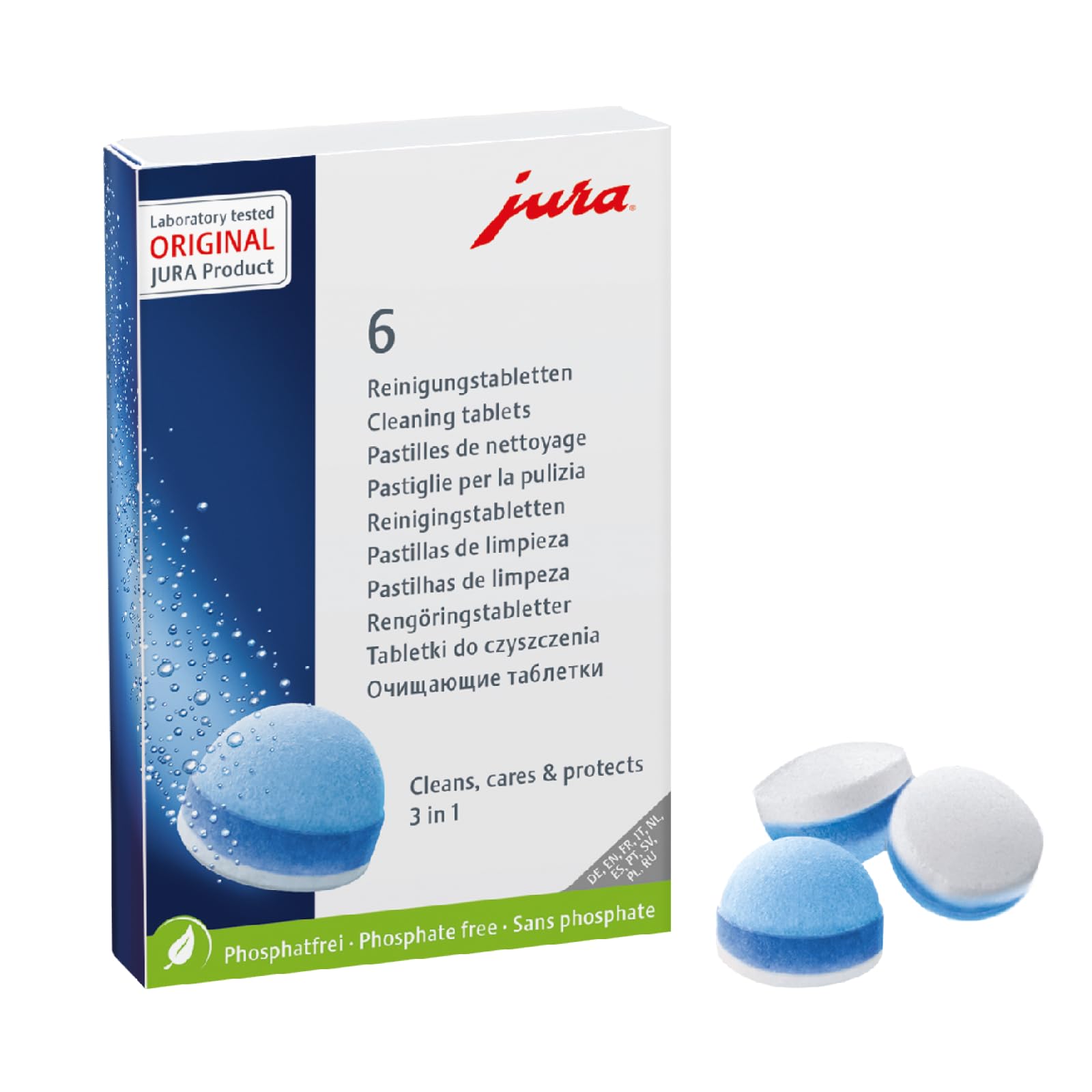 JURA Original - 3-Phasen-Reinigungstabletten 🧼🔧 - TÜV-zertifizierte Hygiene - 6 Stück - 24225 6 Stück (1er Pack) Angebot bei HelloDeals