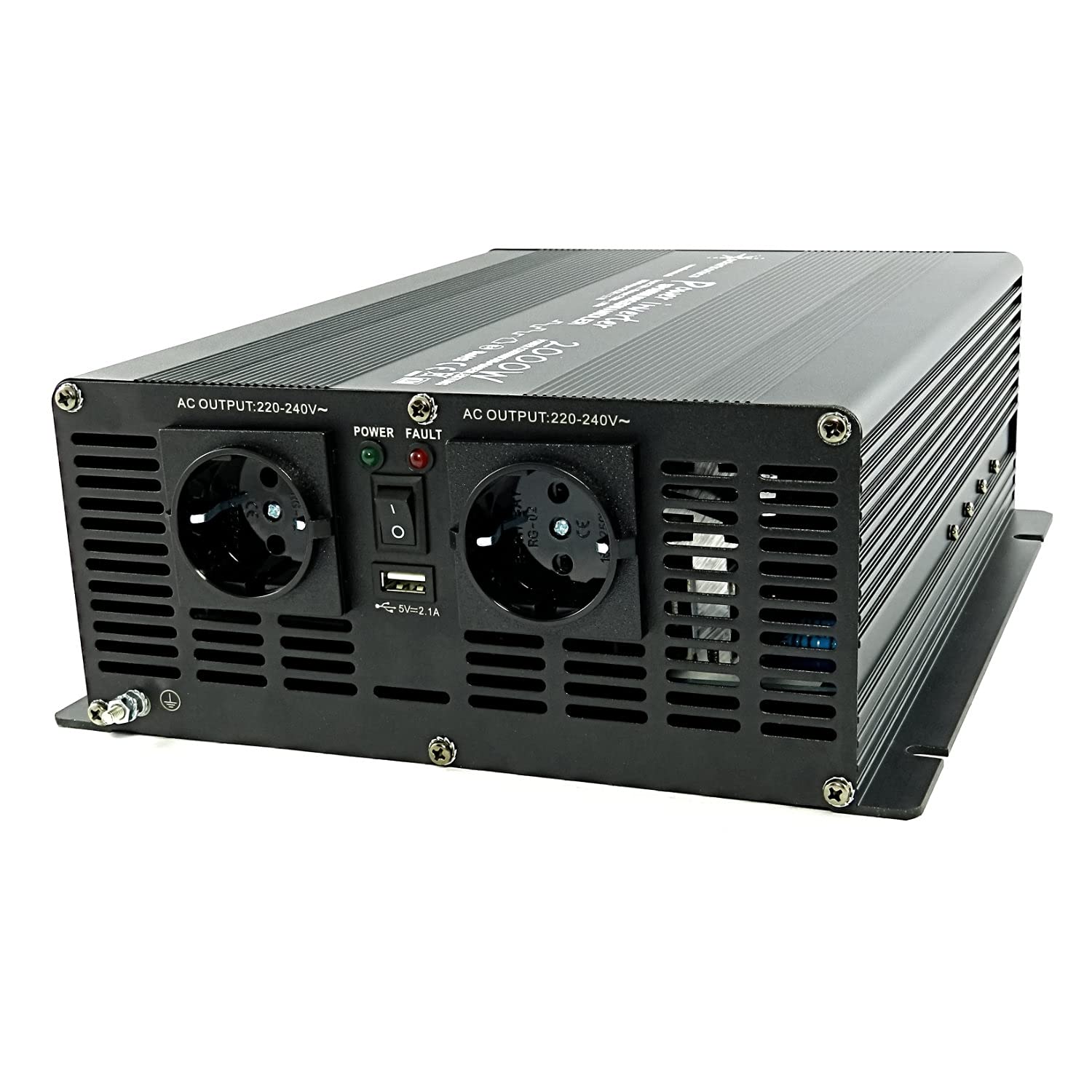 SOLARTRONICS Spannungswandler NM2000 12V 2000 Watt SCHWARZ - 4000 Watt Spitzenleistung Angebot bei HelloDeals