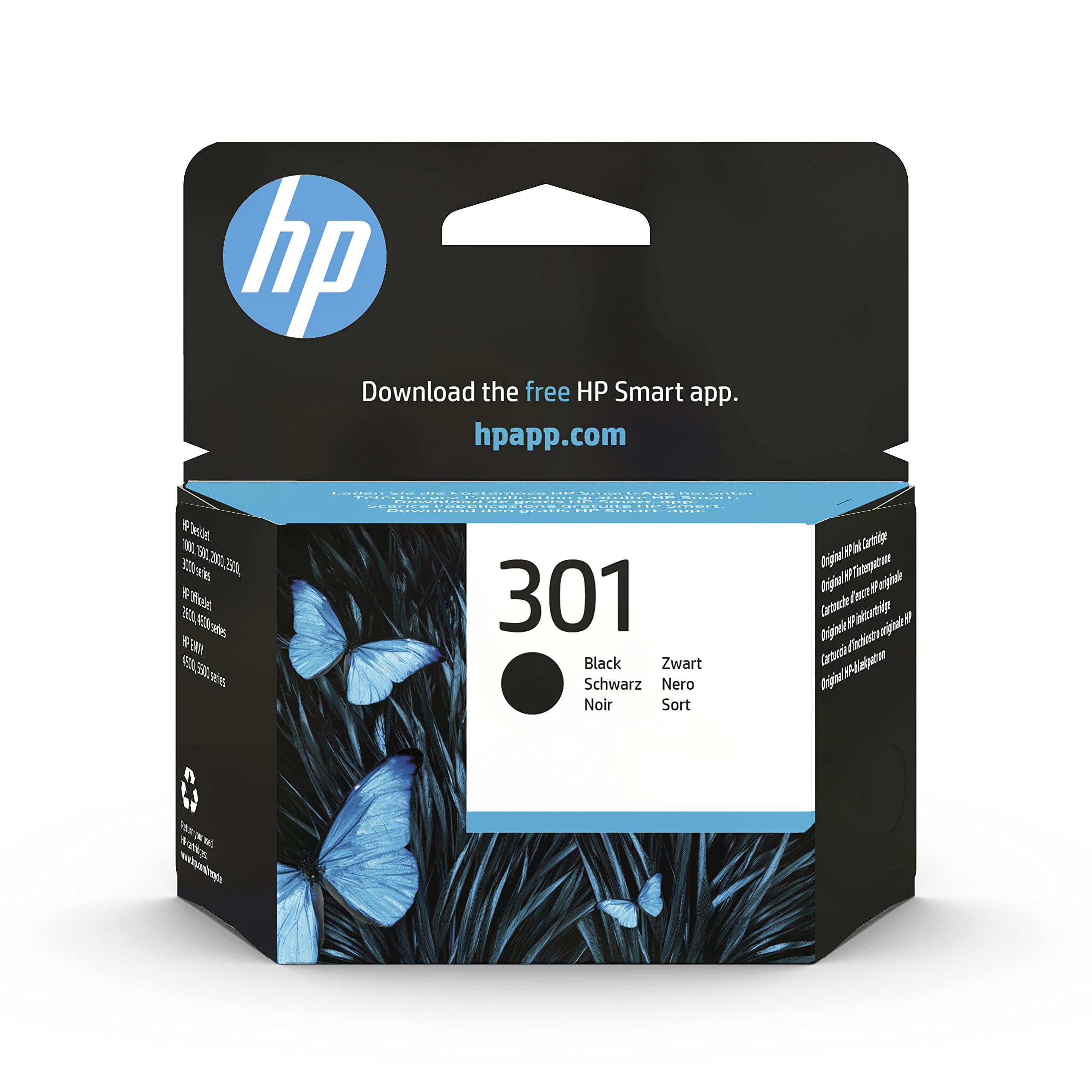 Original HP Tintenpatrone 301 in Schwarz 🖨️ Angebot bei HelloDeals