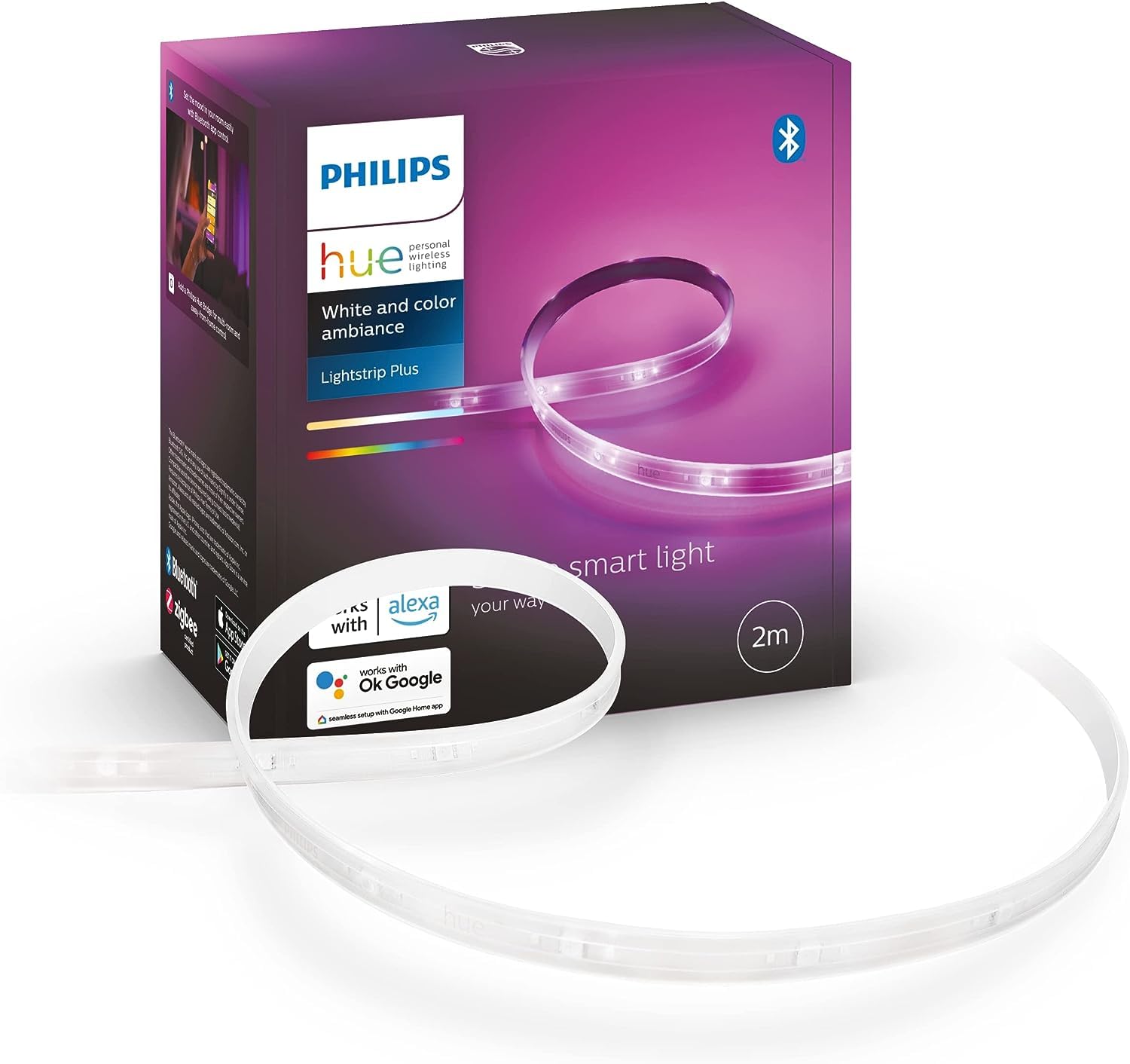 🌈 Philips Hue Lightstrip Plus Basis-Set V4 (2m) 🌟 Angebot bei HelloDeals