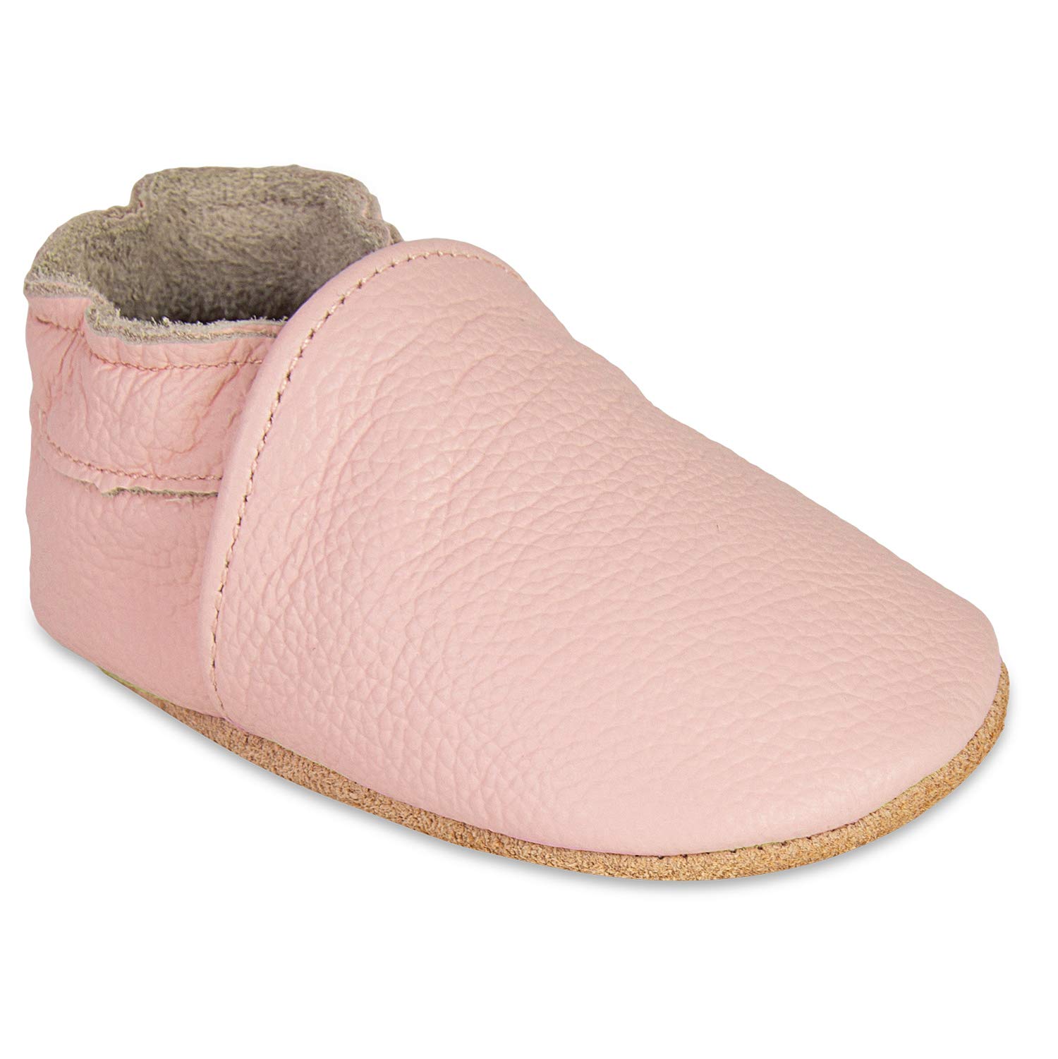 👶 HMIYA Weiche Leder Krabbelschuhe Babyschuhe Lauflernschuhe mit Wildledersohlen Angebot bei HelloDeals