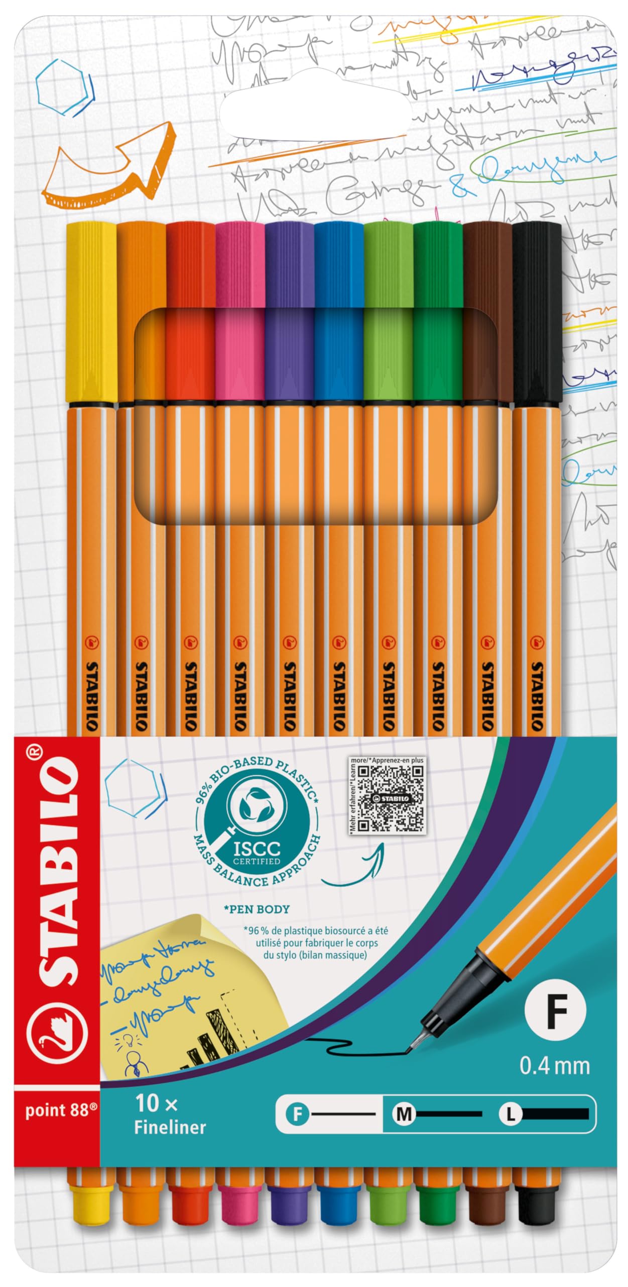 🌈 STABILO Fineliner - point 88 - 10er Pack - Standardfarben 10 Standardfarben 🖊️ Angebot bei HelloDeals