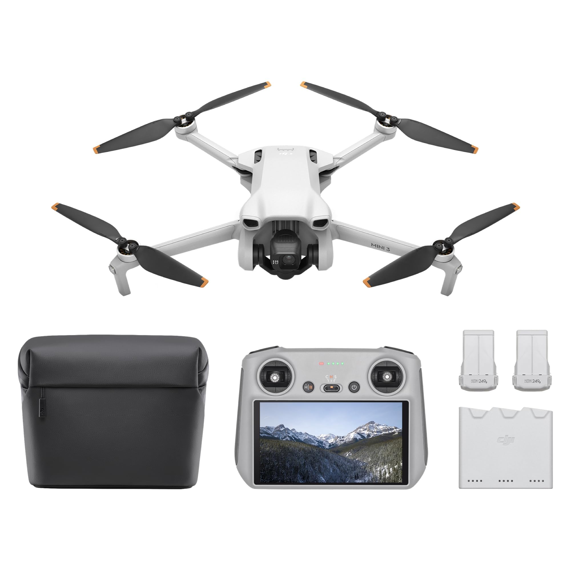 DJI Mini 3 Fly More Combo (DJI RC) – Leichte und faltbare Mini-Kameradrohne mit 4K HDR-Video 🚁📸 Angebot bei HelloDeals