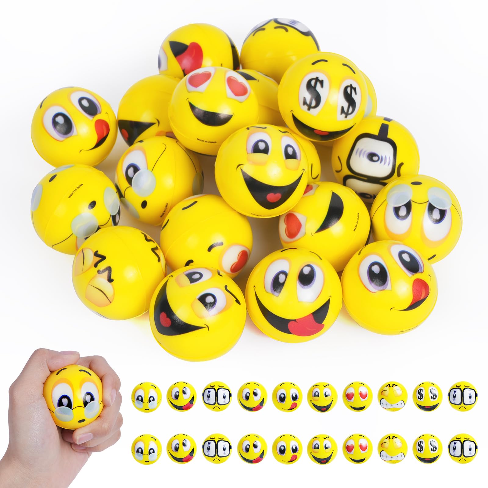 Ainiv Stress Bälle, 20 Stück Stressball, Antistressball für Kinder, Erwachsene 😆🎁🥰 Angebot bei HelloDeals