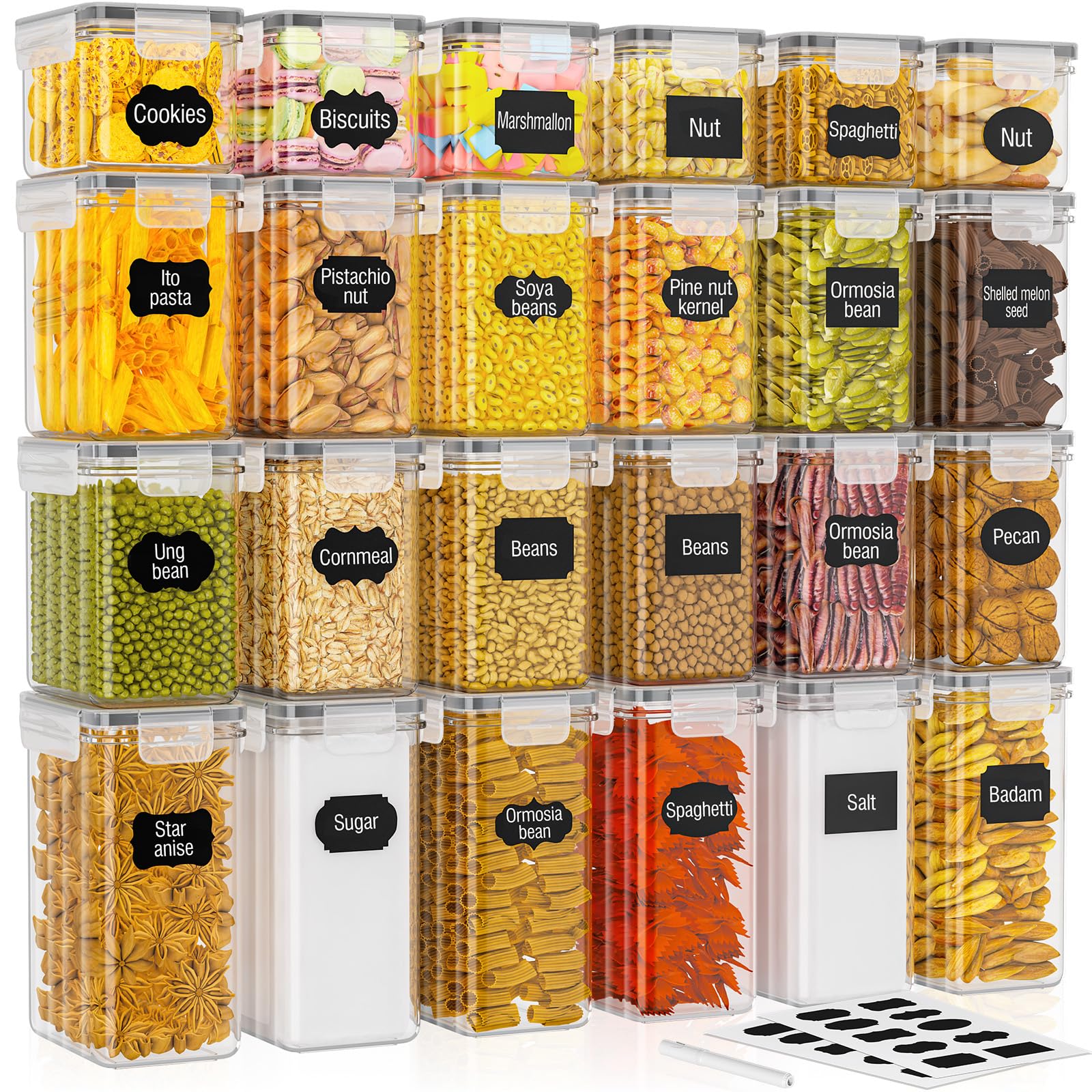 PurKeep Frischhaltedosen - 24 Stück luftdichte Vorratsdosen mit Deckel 🍲🥣 Angebot bei HelloDeals