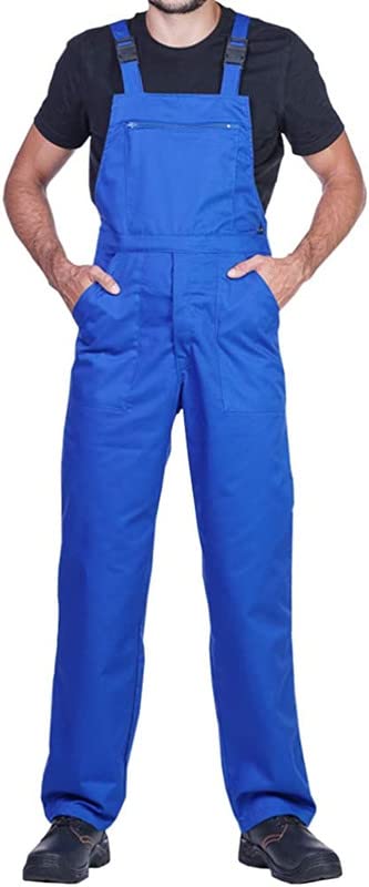 Mazalat Lange Latzhose mit Multifunktionstaschen | Hohe Qualität | Made in EU | XL Blau Angebot bei HelloDeals