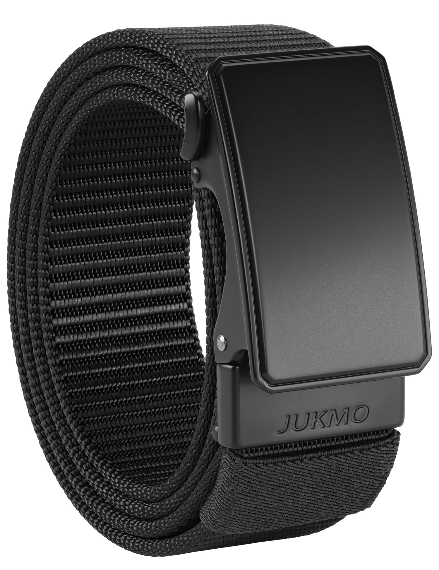 🔥 JUKMO Automatik Gürtel Herren 🕶️ Nylon 3,8cm Ratsche Gürtel M-für Taille 91cm-105cm (Länge 125cm) Schwarz Angebot bei HelloDeals