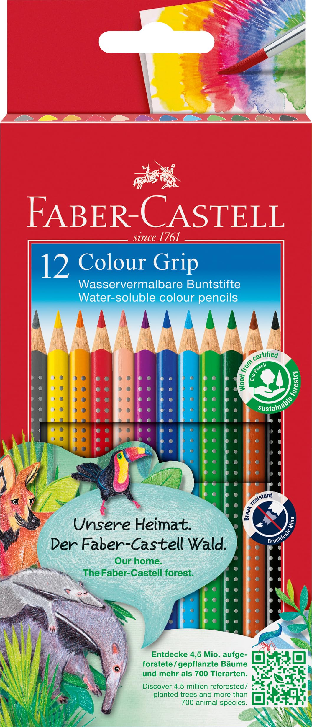 🌈 Faber-Castell 112412 Colour Grip Buntstifte für Kinder, 12er-Set Angebot bei HelloDeals