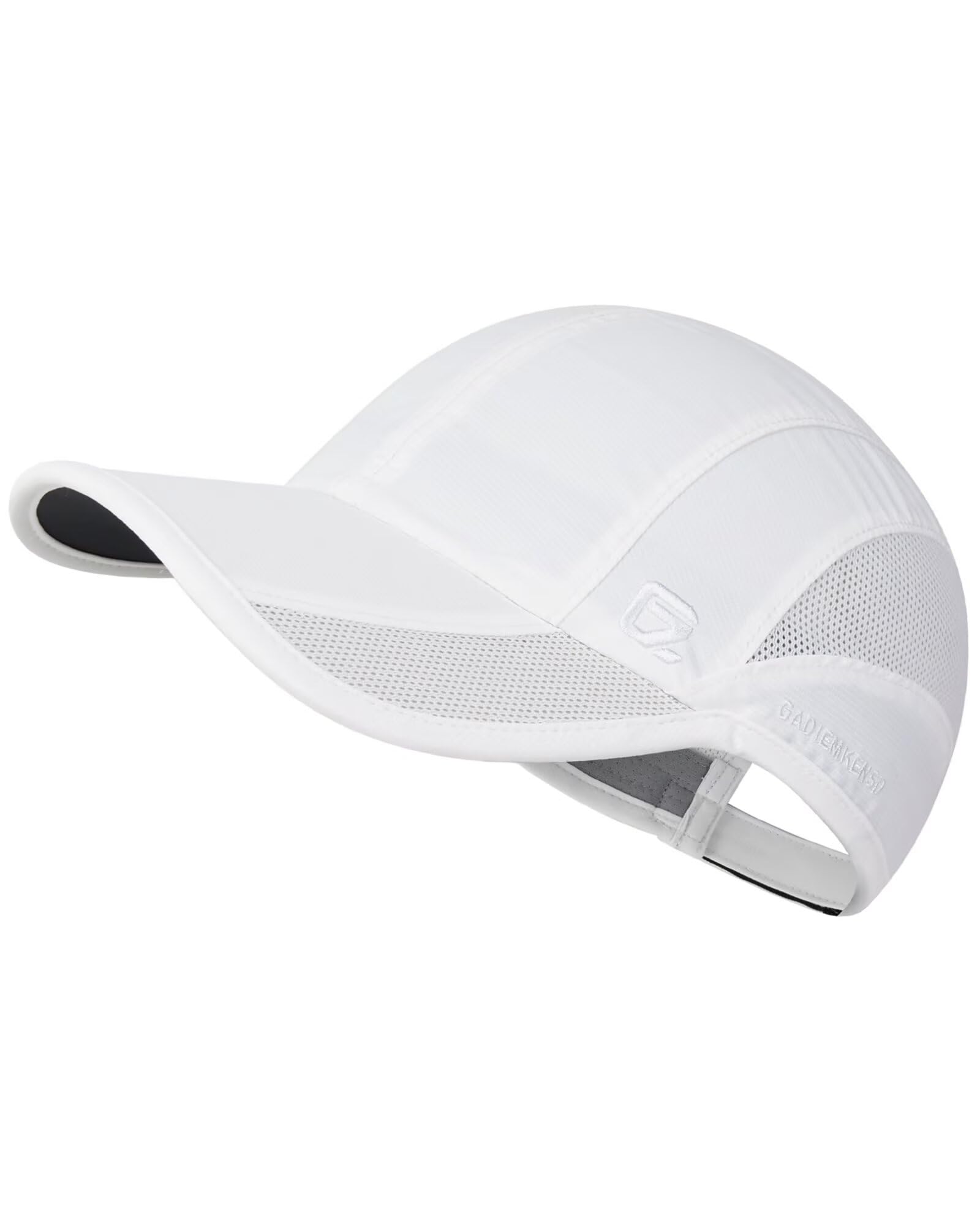 🧢 GADIEMKENSD Unstructured Quick Dry Sports Cap Outdoor Sun Protective 🌞 Unisex 55-58 Plain White Angebot bei HelloDeals
