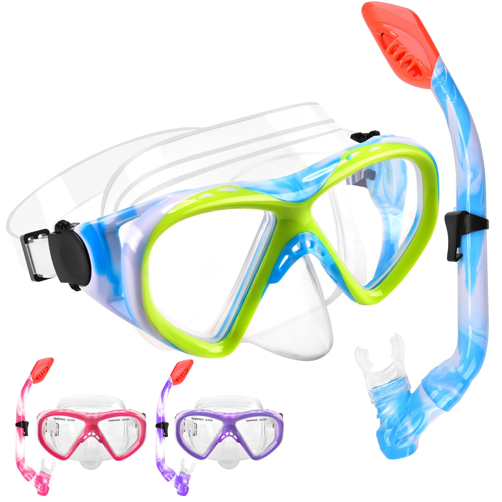 Schnorchelset Kinder - Taucherbrille Kinder mit Schnorchel 🌊 Angebot bei HelloDeals