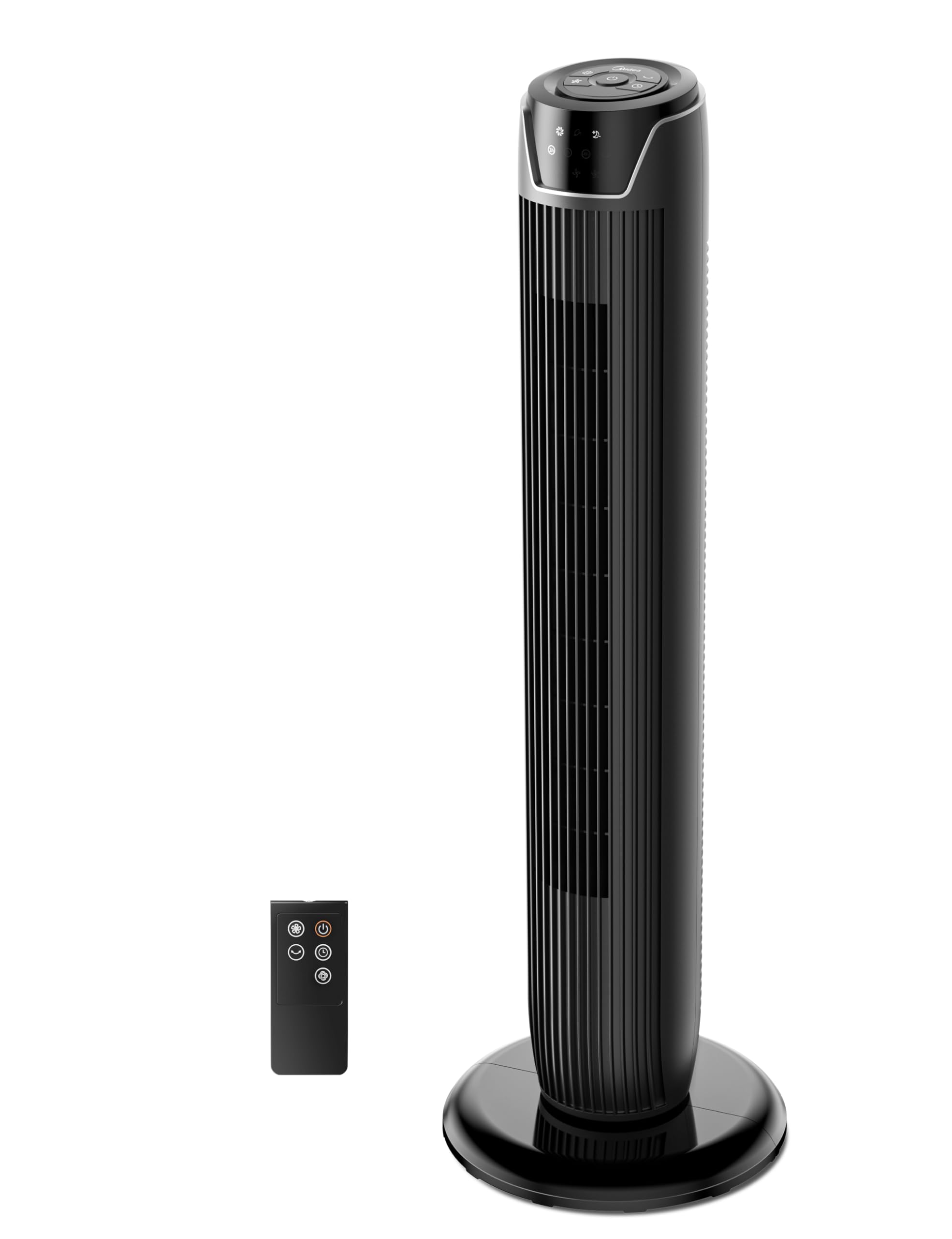 🌬️ Midea FZ10-17JR Turmventilator mit Fernbedienung 92CM - Schwarz 92cm-7H Timer Angebot bei HelloDeals