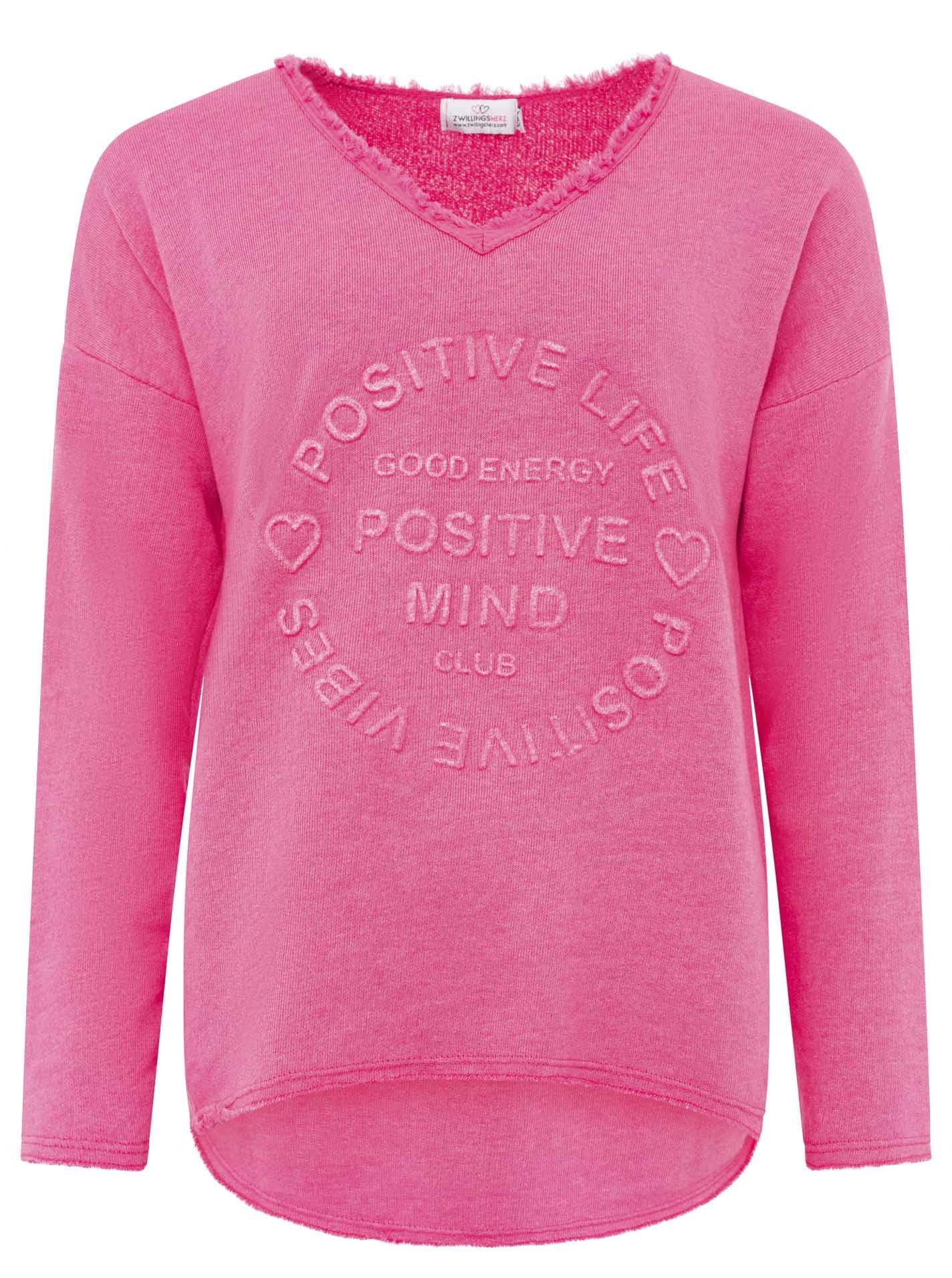 🌸 Zwillingsherz Sweatshirt Positiv für Damen Frauen - Hochwertiger Pullover Hoodie 🌺 Angebot bei HelloDeals