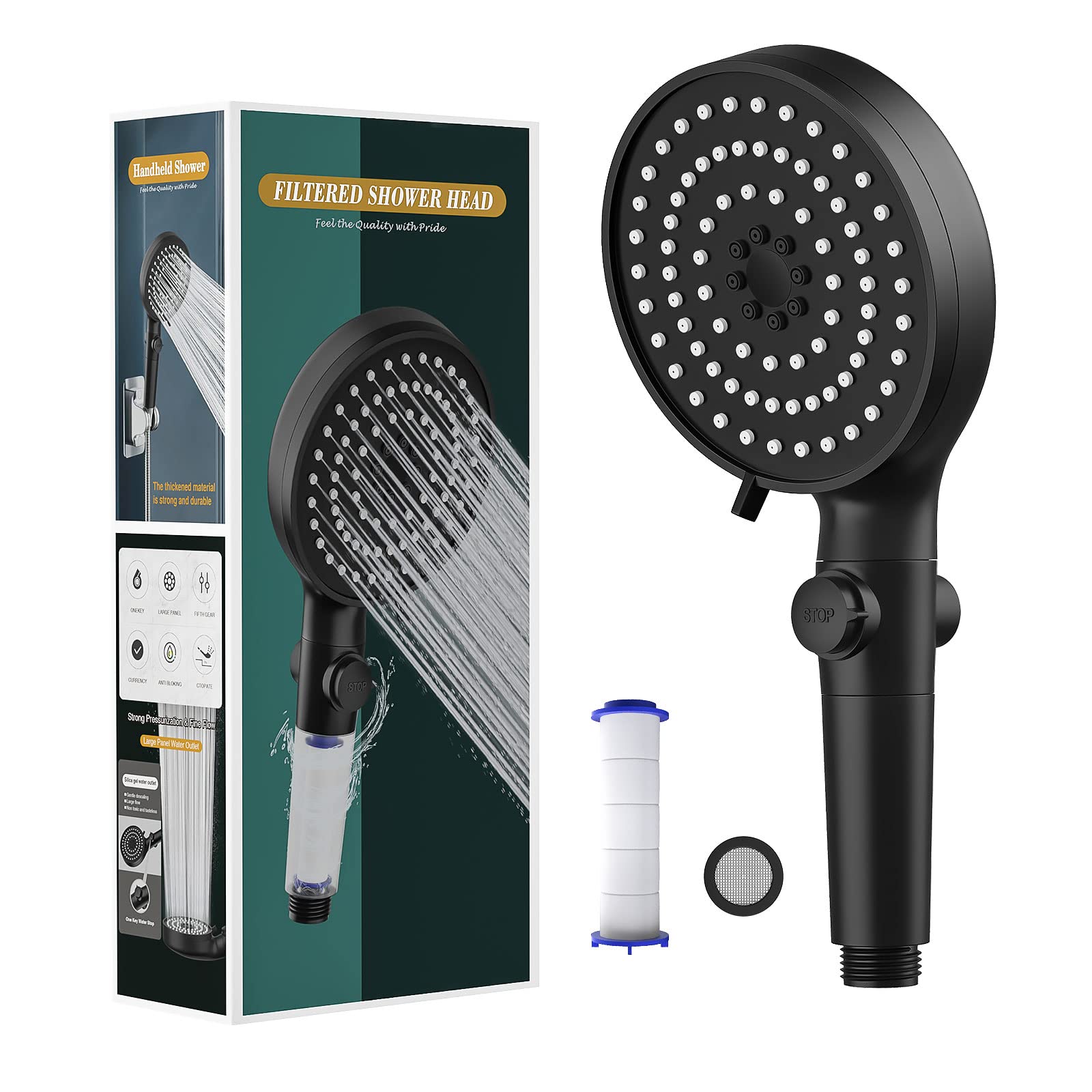 🚿 Duschkopf Wassersparend 135mm mit 3 Strahlarten - Premium Duschbrause Angebot bei HelloDeals