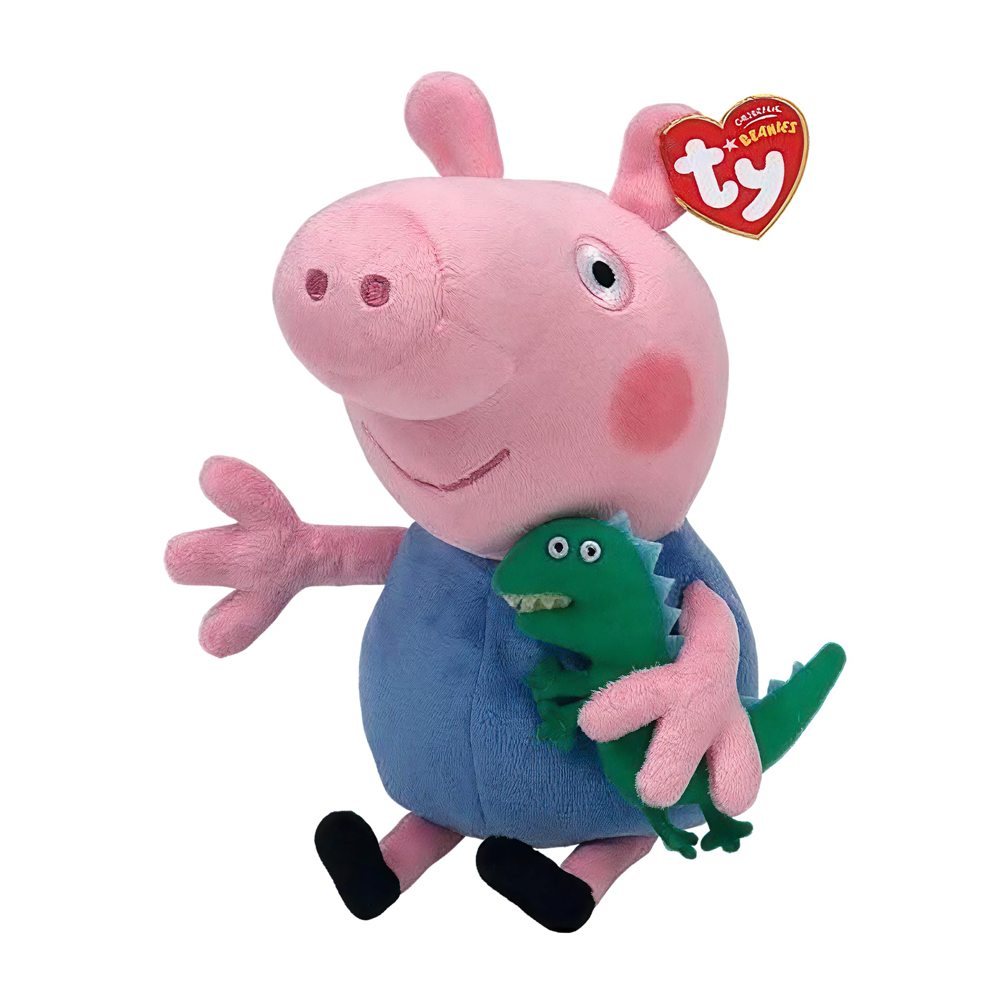 🧸🎁🐷 TY George Plüschtier 15CM - Weicher Teddy für Kinder - Rosa Stoffteddy - Sammlerstück Angebot bei HelloDeals