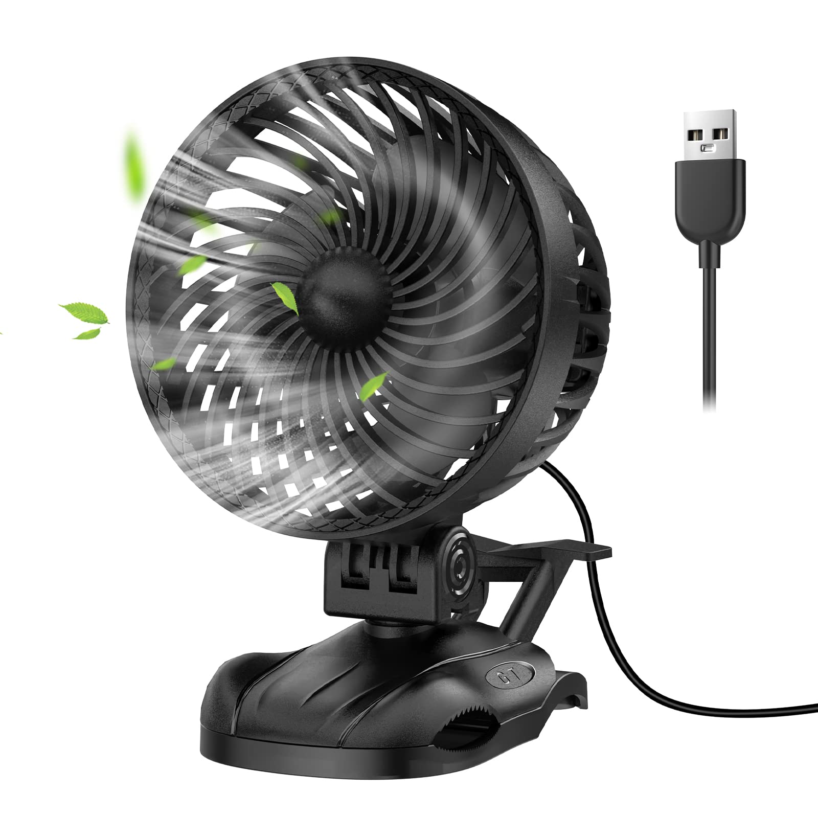🌬️🖤 OUILA Mini USB Ventilator - 9 Geschwindigkeiten - 360° Drehung - Schwarz Angebot bei HelloDeals