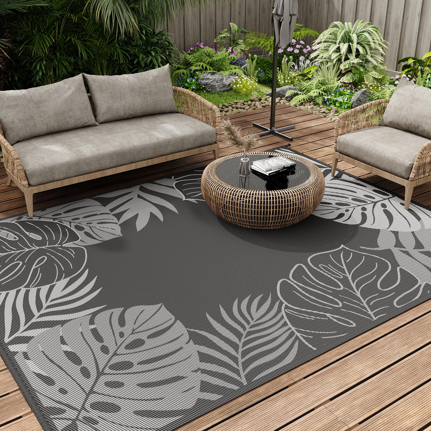 🌿🏞️ SIXHOME Outdoor Teppich Wetterfest 120*180cm 🏞️🌿 Angebot bei HelloDeals