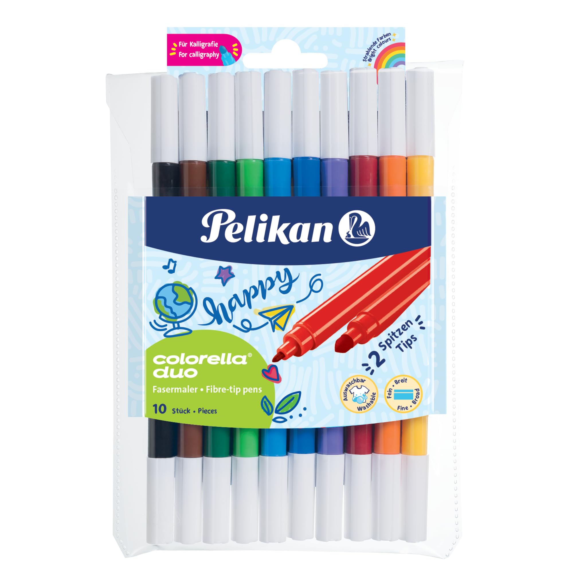 🎨🖍️ Pelikan 10 Fasermaler Colorella Duo - 10er Pack Angebot bei HelloDeals