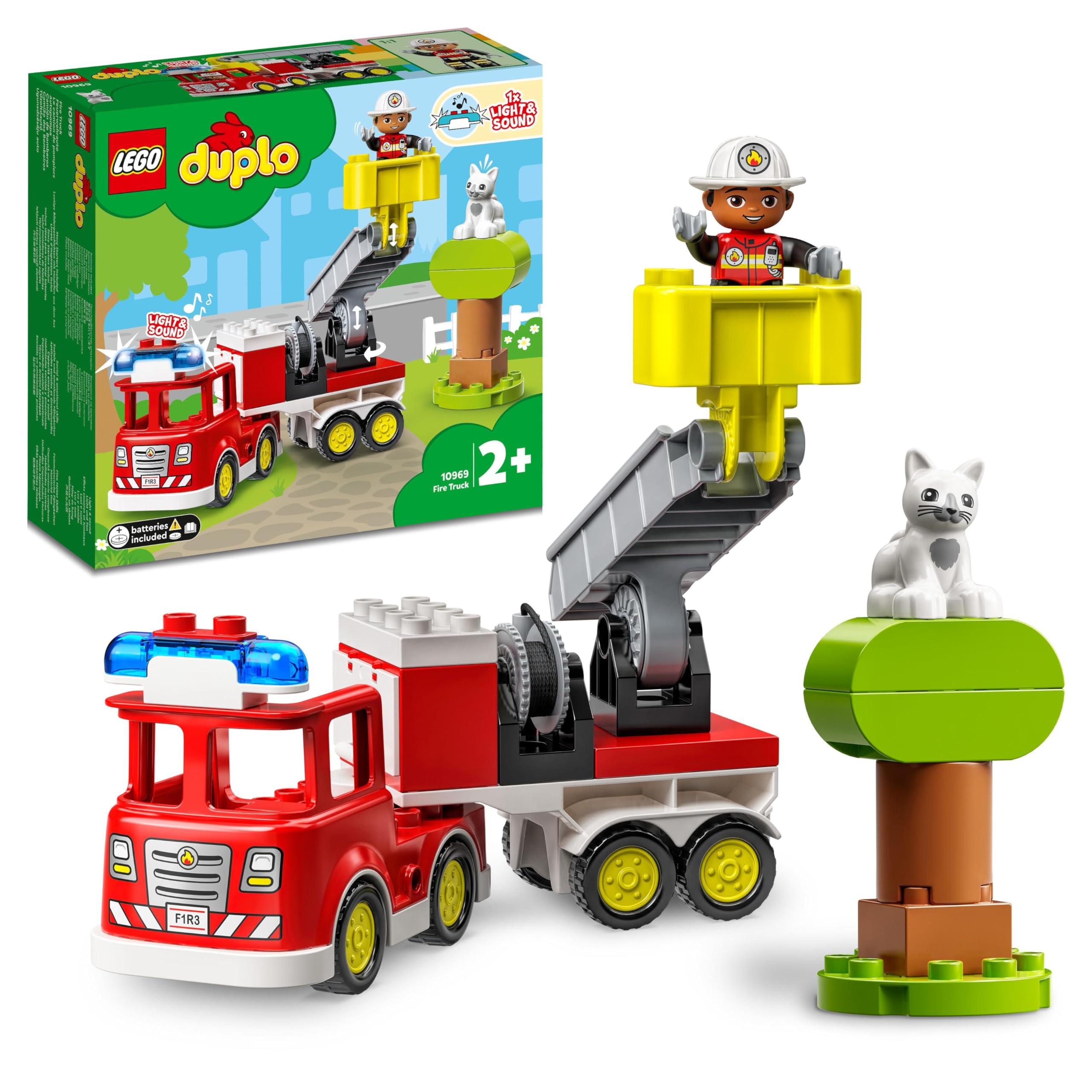 🚒 LEGO DUPLO Feuerwehrauto - Montessori Spielzeug für Kleinkinder 👧👦 Angebot bei HelloDeals