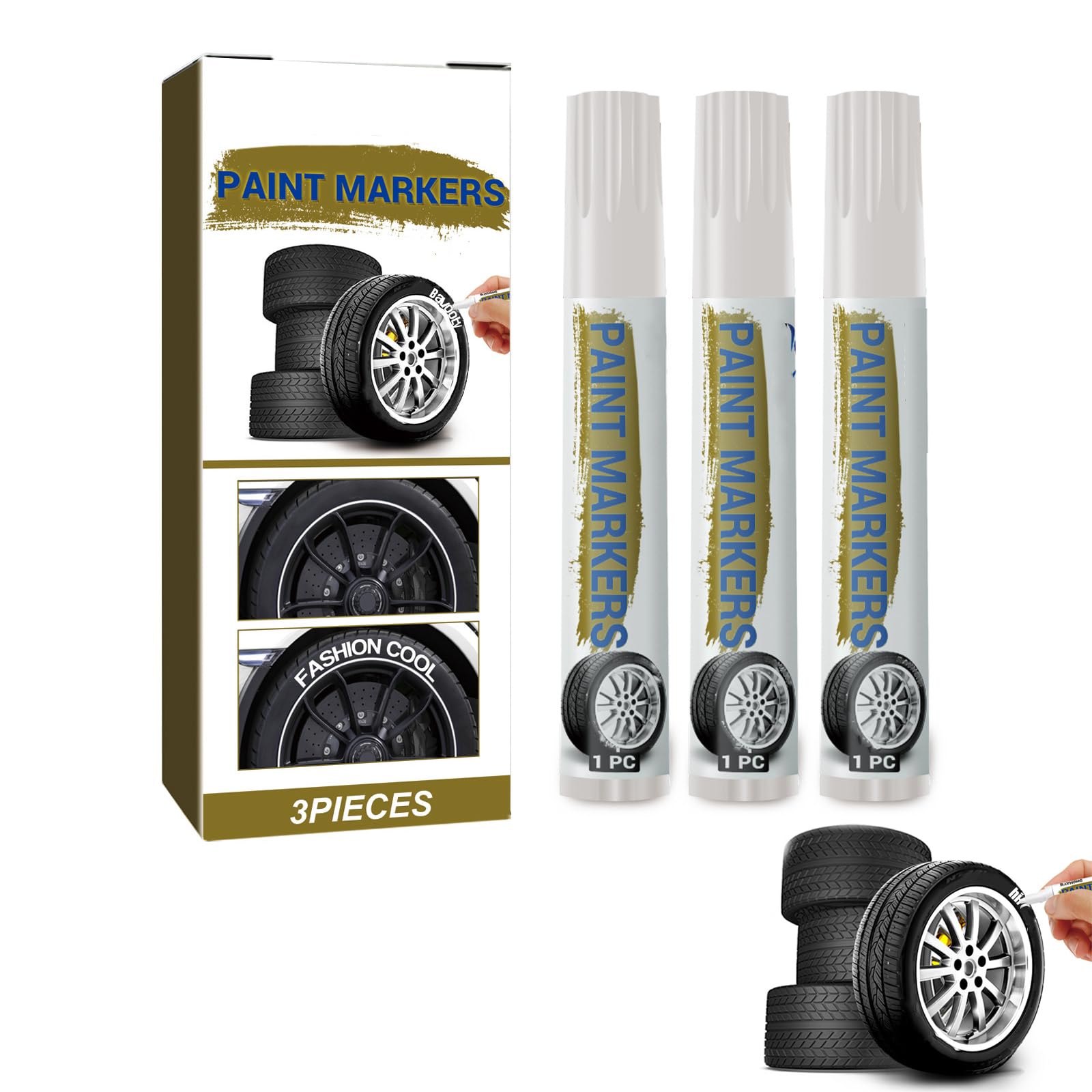 đđ§ Reifenstift WeiĂ Wasserfest | 3 Stöcke | Auto Reifen Stift đđ§ Angebot bei HelloDeals